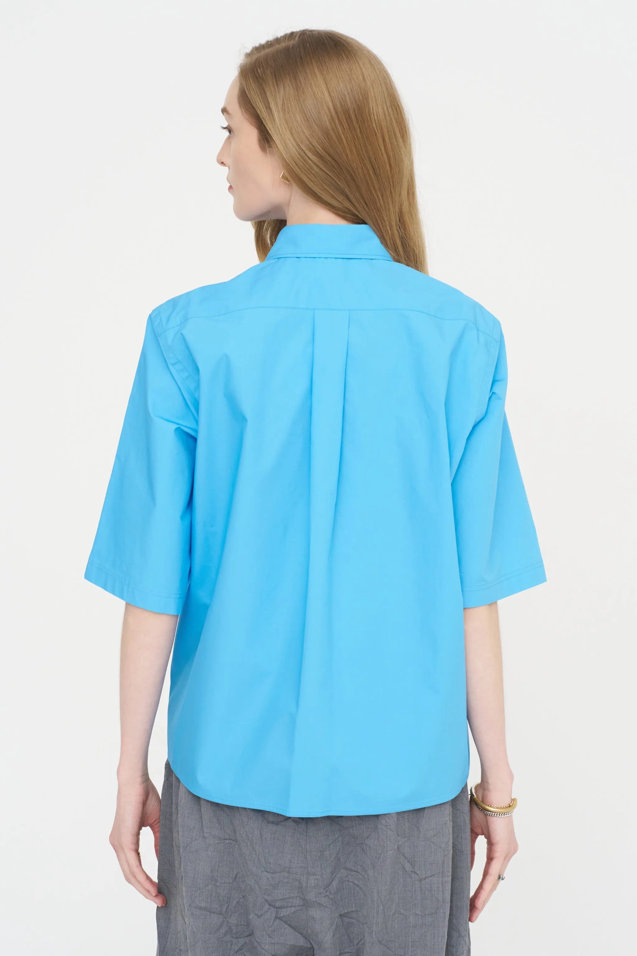 Biscay Ctop - Short Sleeve Shirt, Azure sold by Kick Pleat product image thumbnail 4