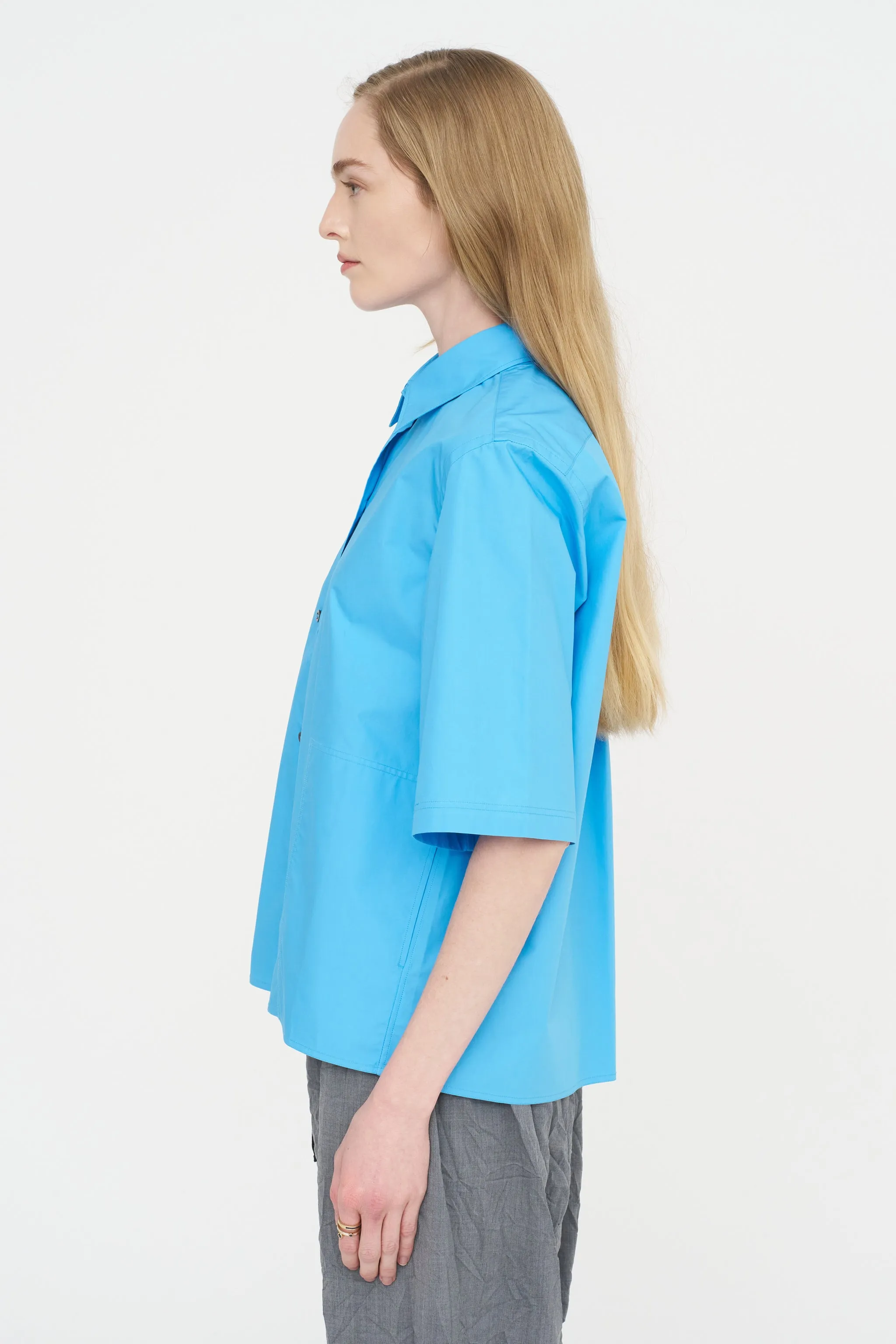 Biscay Ctop - Short Sleeve Shirt, Azure sold by Kick Pleat product image thumbnail 3