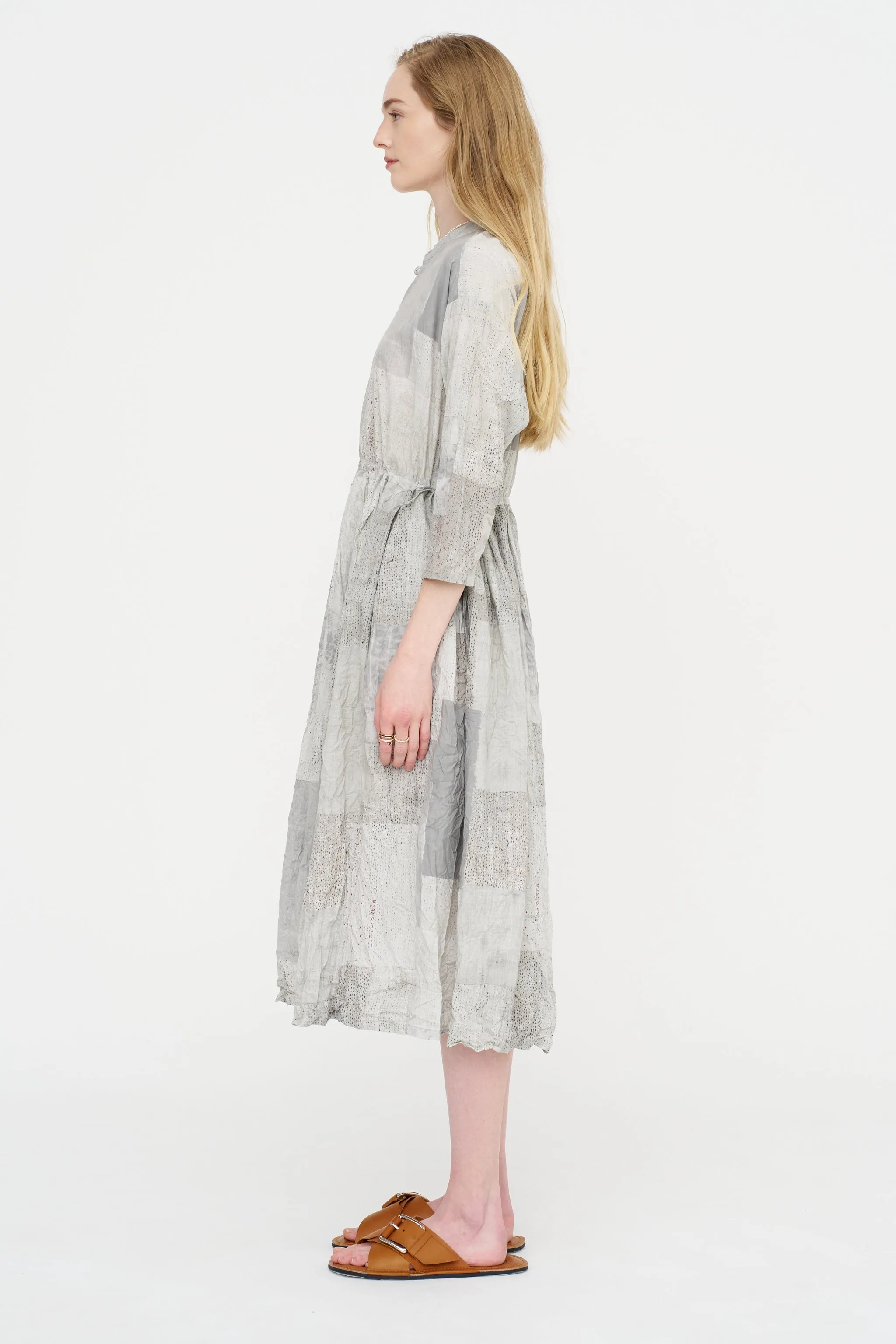 Tsugihagi Print Dress, Ivory sold by Kick Pleat product image thumbnail 3