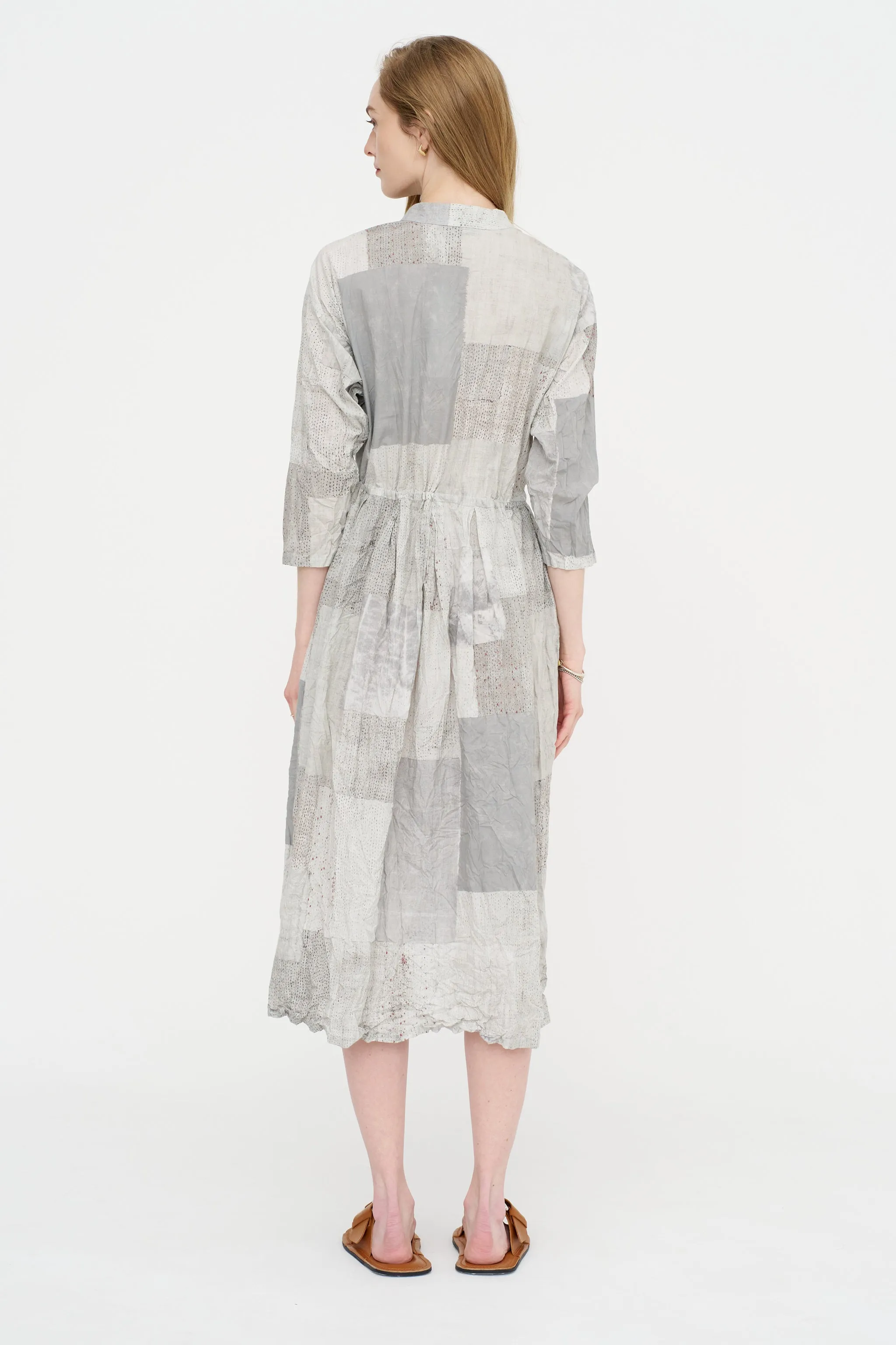 Tsugihagi Print Dress, Ivory sold by Kick Pleat product image thumbnail 4