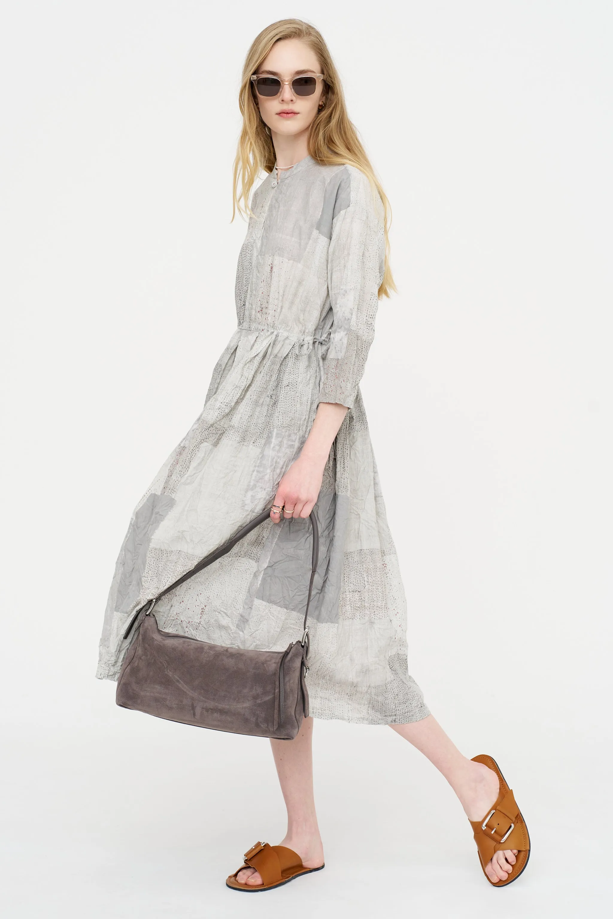 Tsugihagi Print Dress, Ivory sold by Kick Pleat product image thumbnail 5