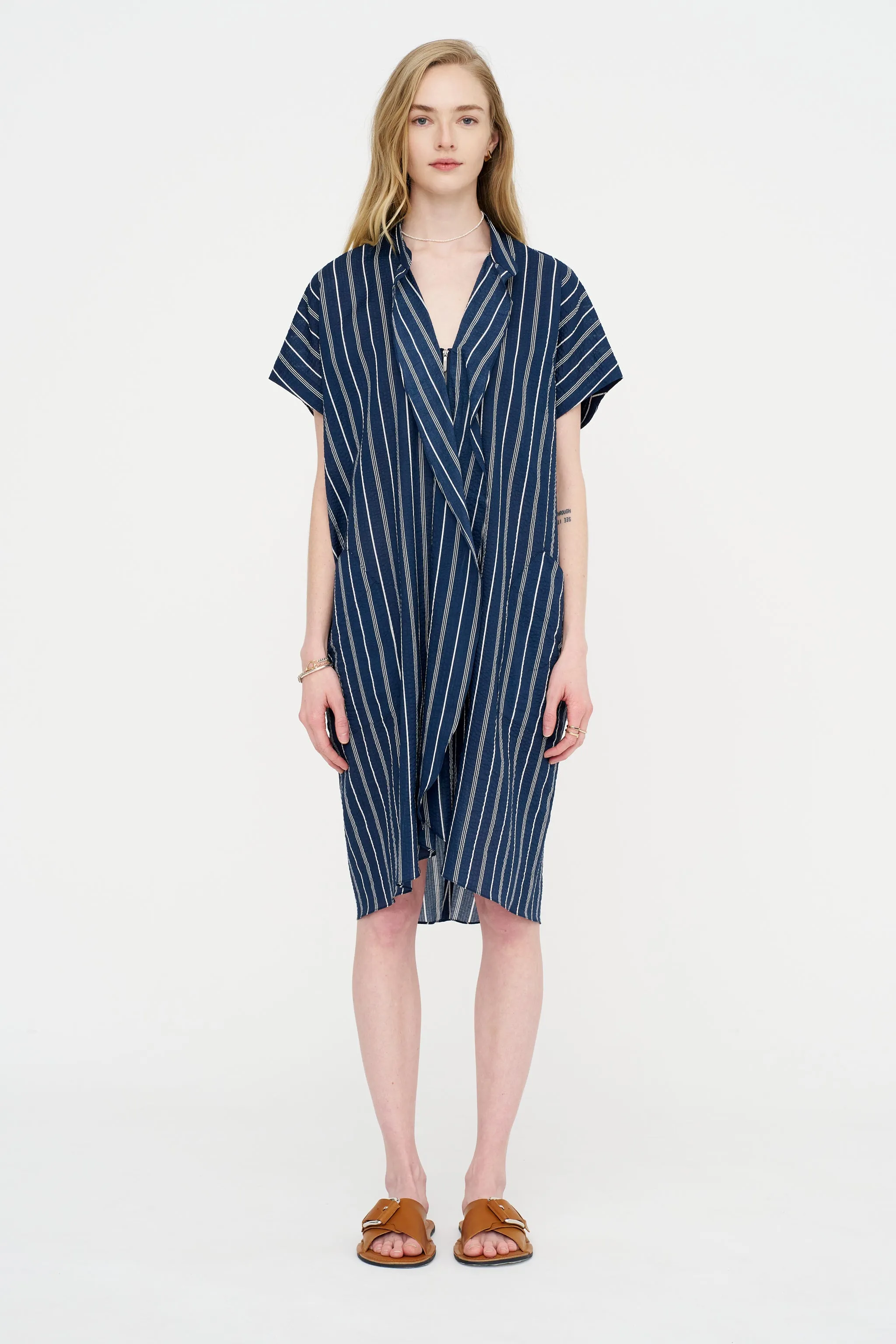 Fin Gaban Dress, Ink & White sold by Kick Pleat product image thumbnail 2