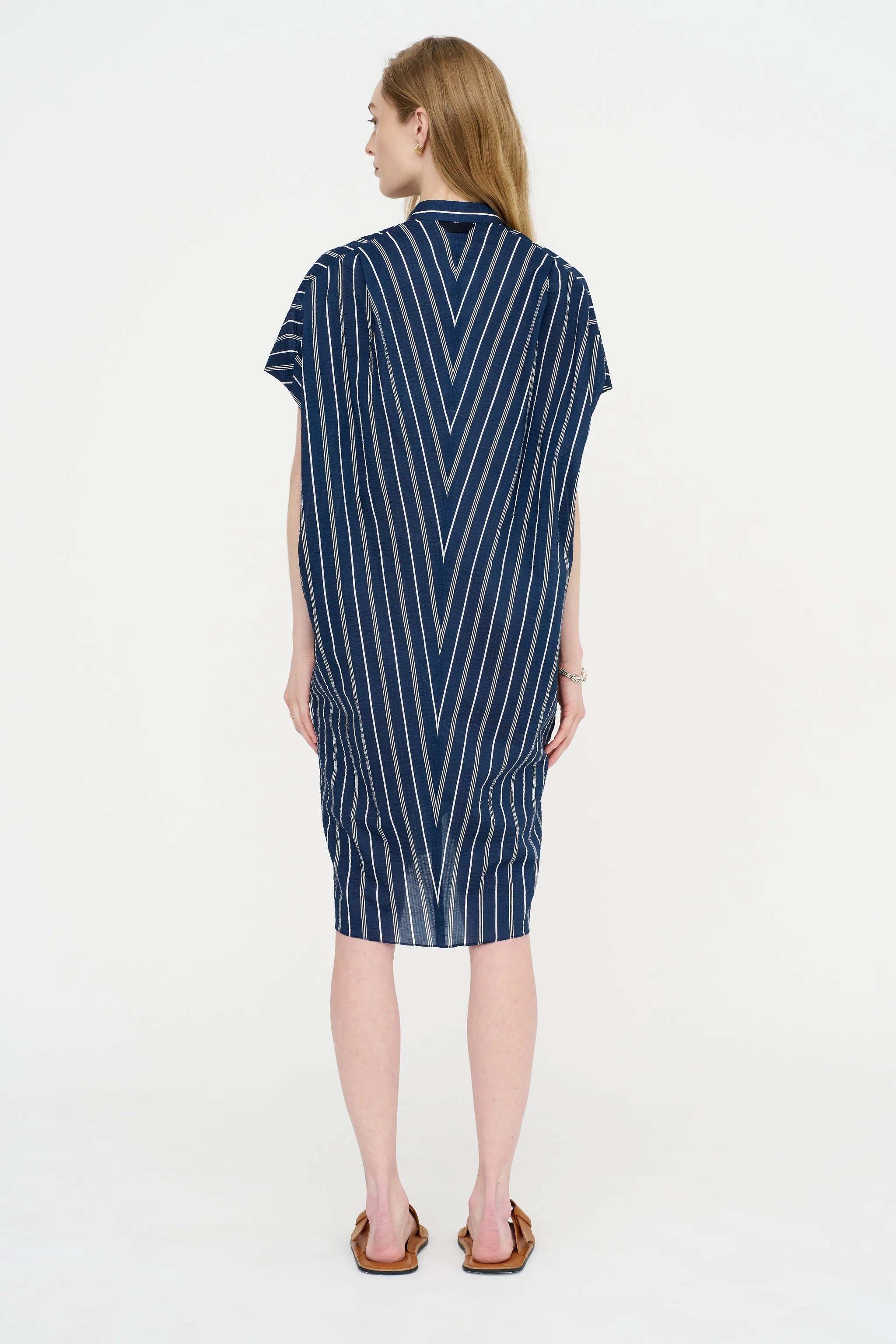 Fin Gaban Dress, Ink & White sold by Kick Pleat product image thumbnail 4