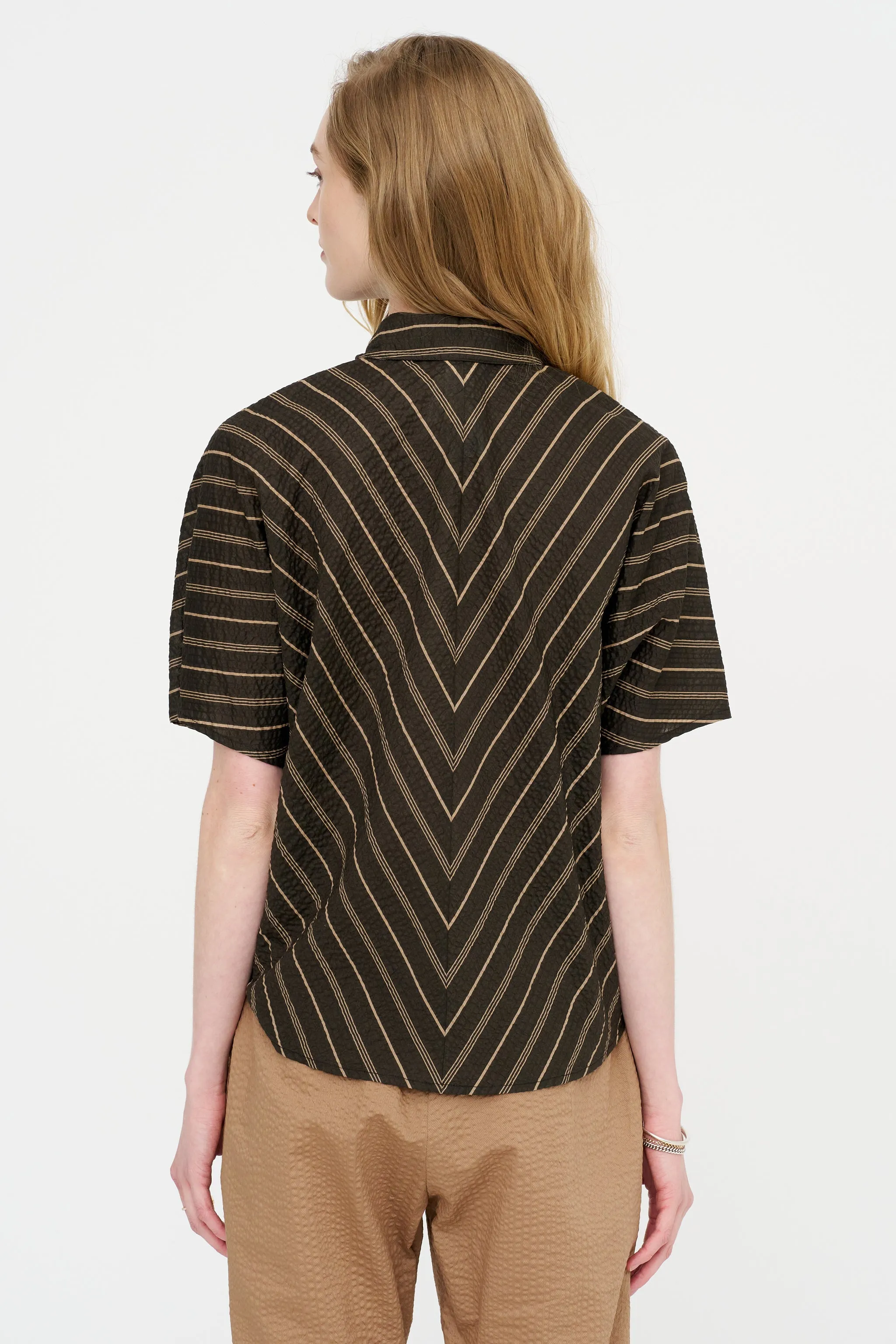 Circle Shirt, Brown & Tan sold by Kick Pleat product image thumbnail 4