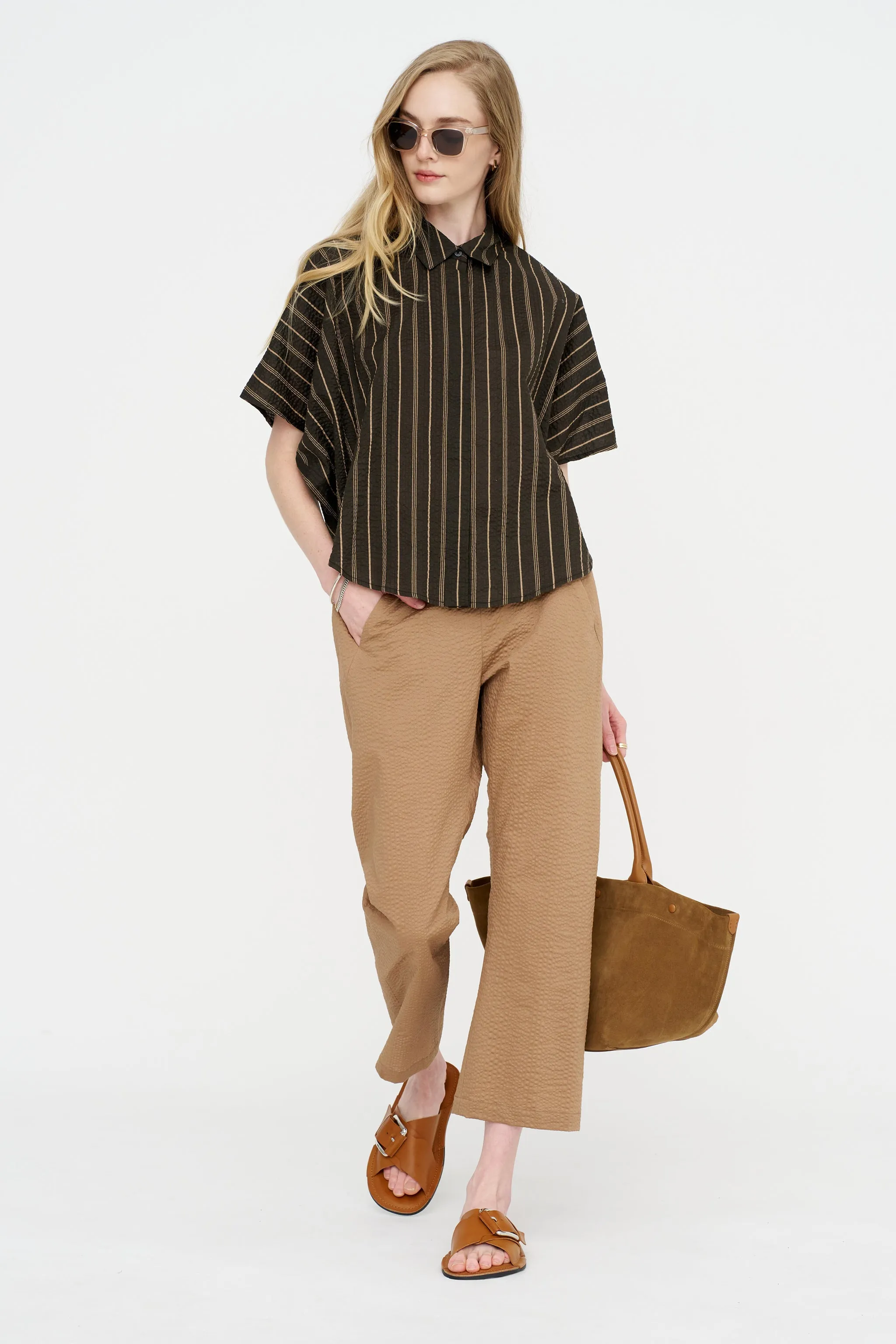 Circle Shirt, Brown & Tan sold by Kick Pleat