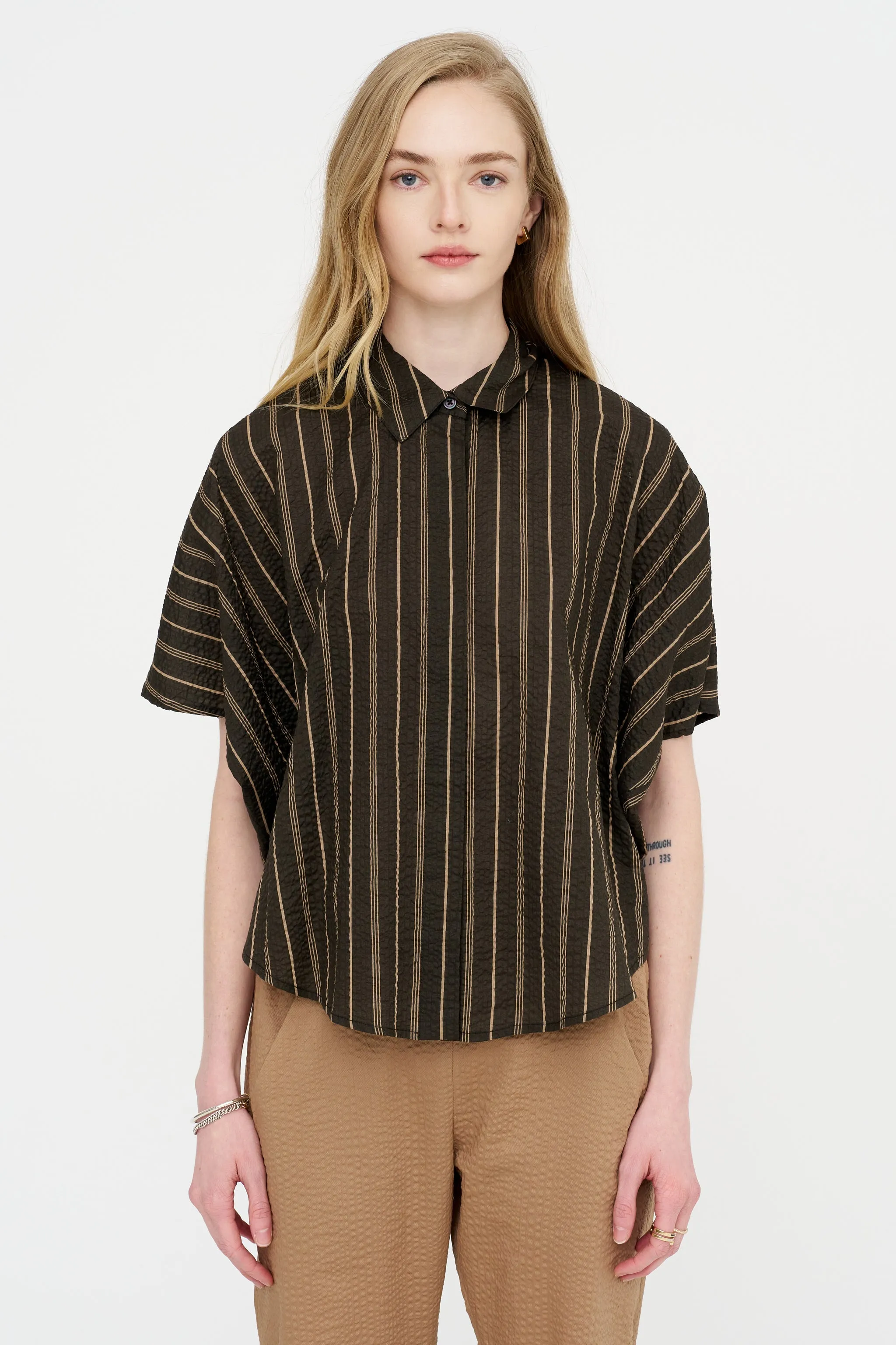 Circle Shirt, Brown & Tan sold by Kick Pleat product image thumbnail 2