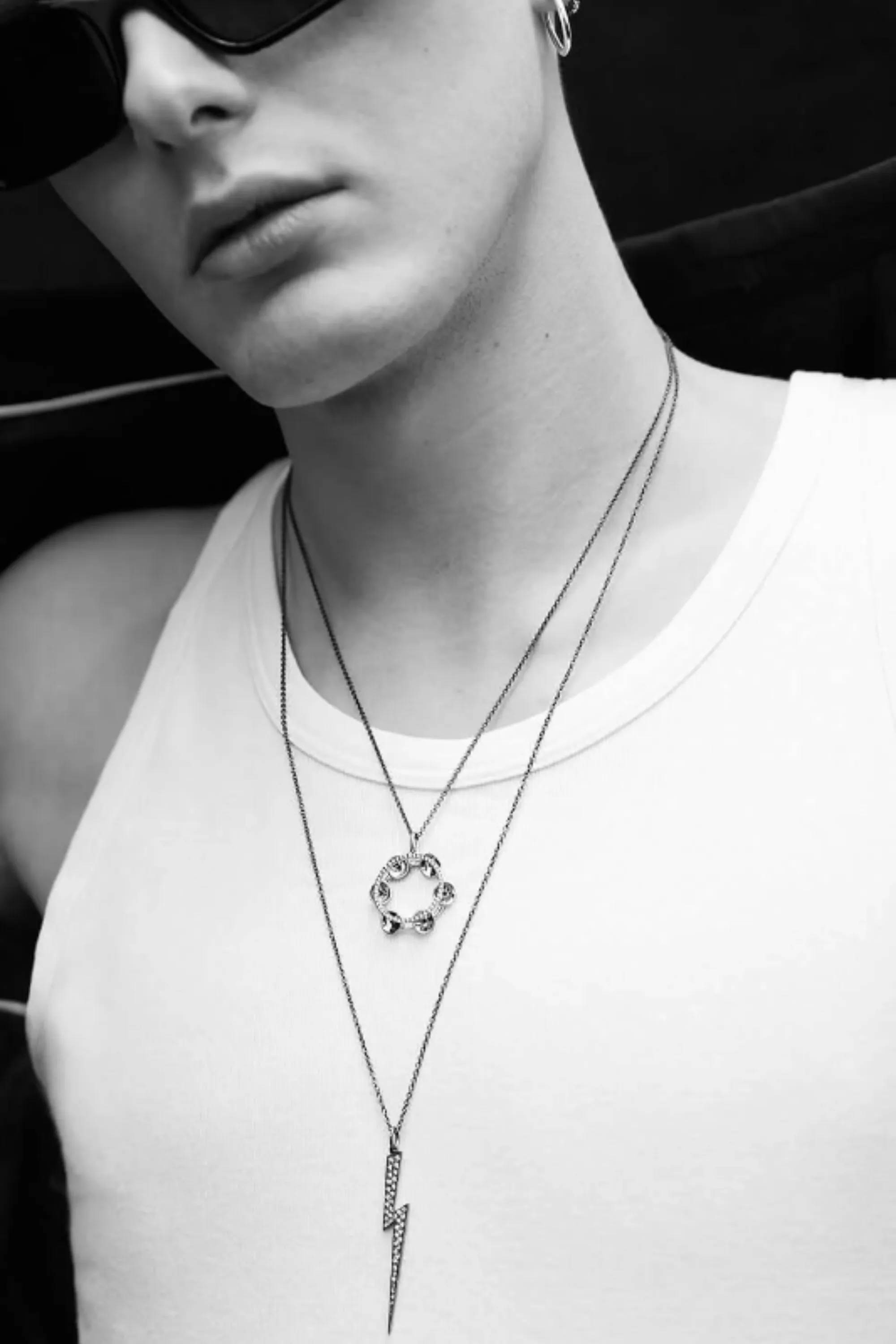 Thunder Pendant Necklace, White Gold sold by Kick Pleat product image thumbnail 3