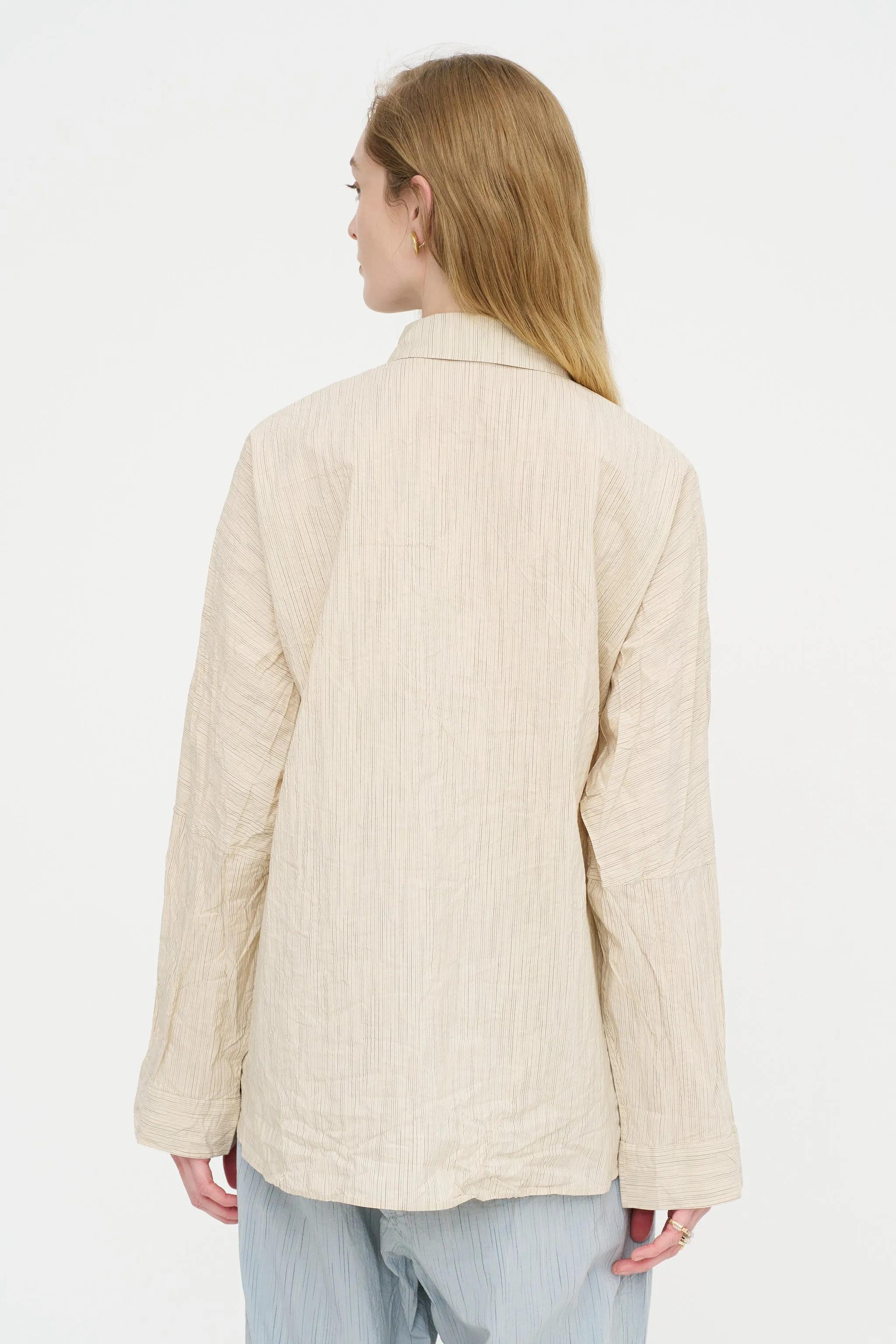 Waga Long Sleeve Shirt - Wind Stripe, Nat Stripe sold by Kick Pleat product image thumbnail 5
