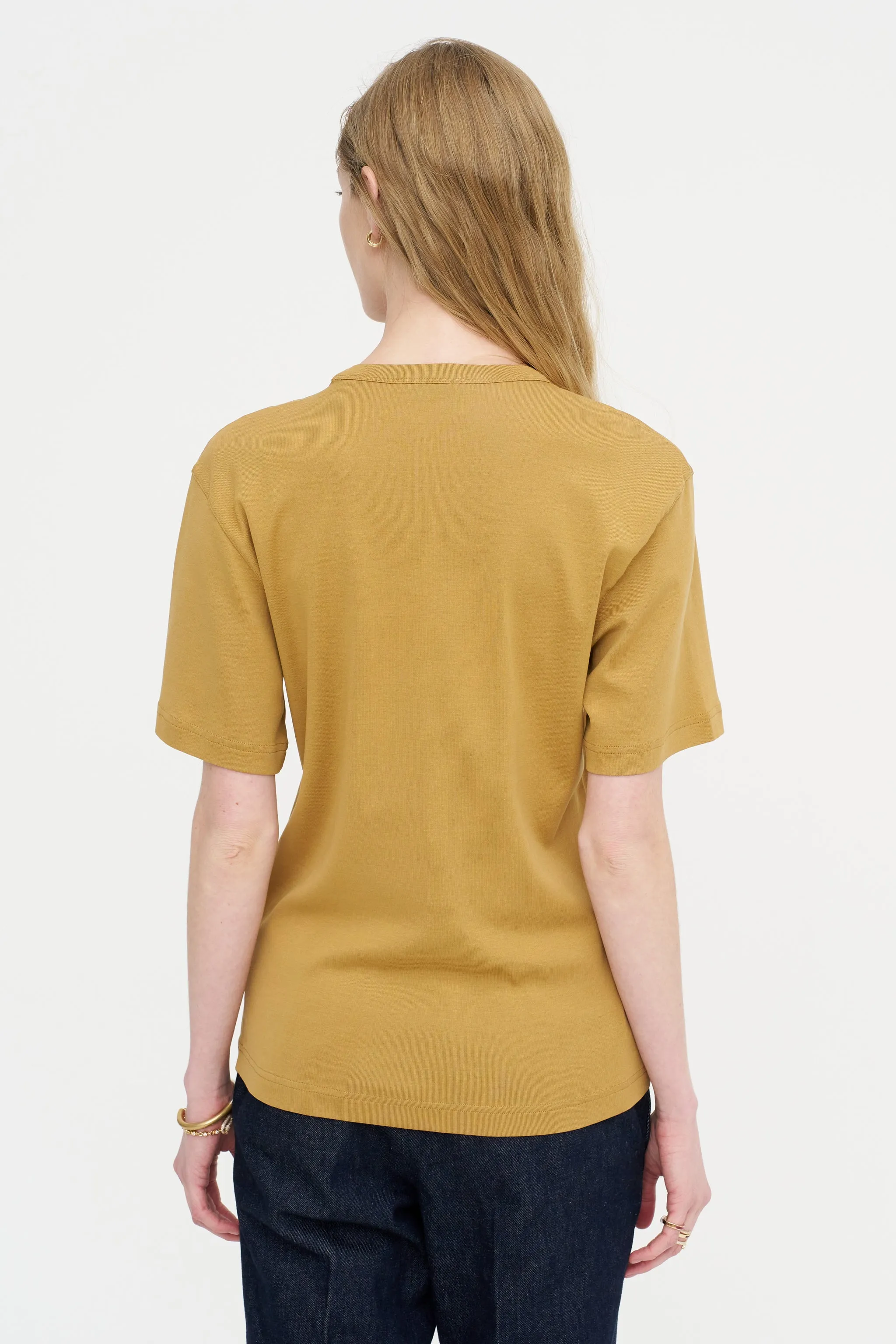 Rib T-Shirt, Ochre sold by Kick Pleat product image thumbnail 4