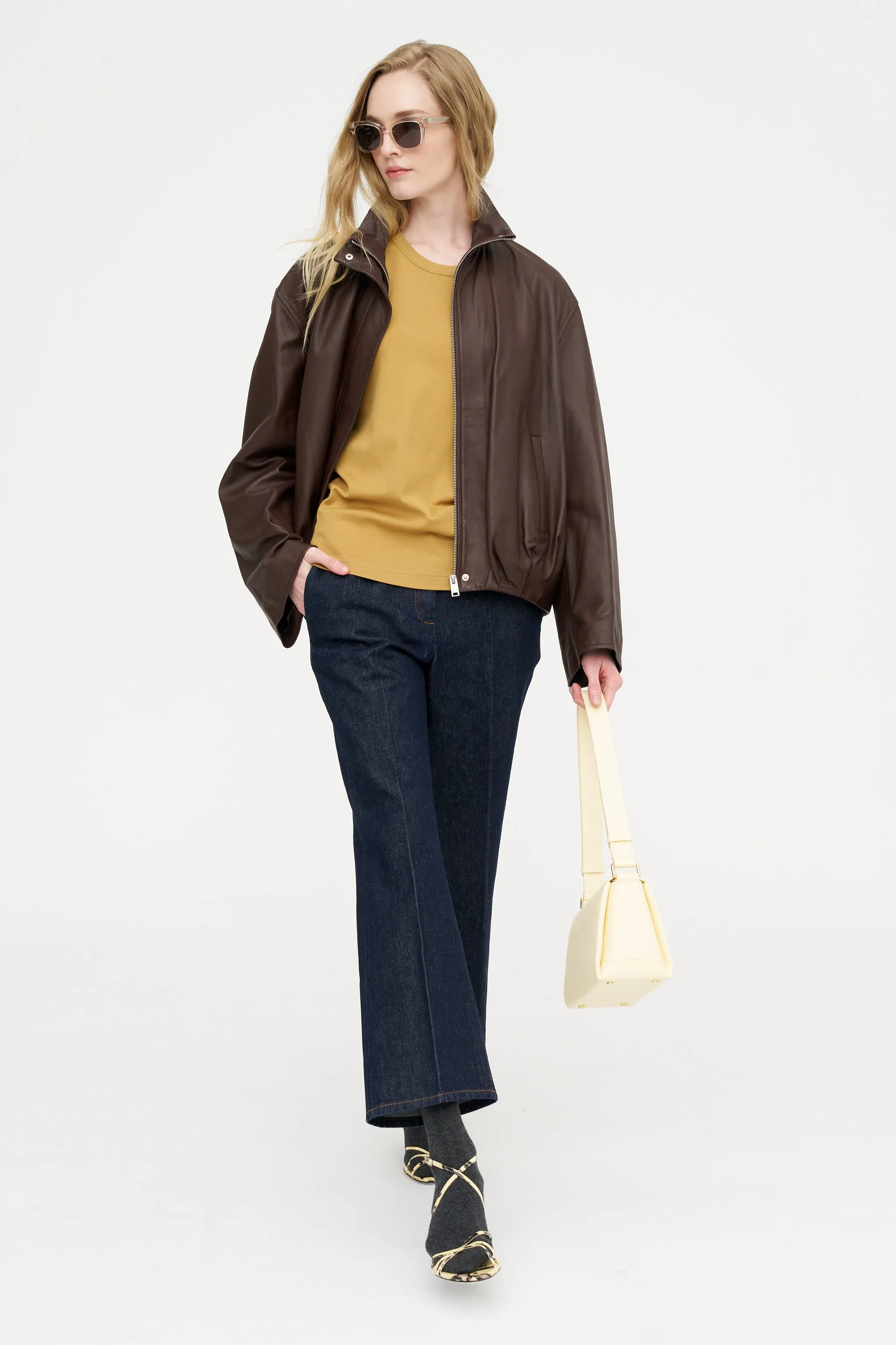 Rib T-Shirt, Ochre sold by Kick Pleat product image thumbnail 5