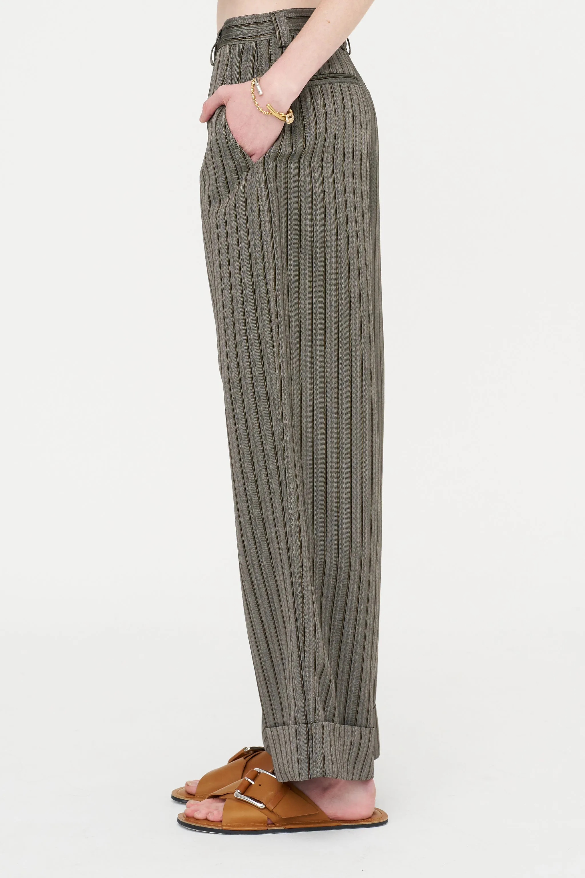 Wide Leg Trouser, Grey sold by Kick Pleat product image thumbnail 3