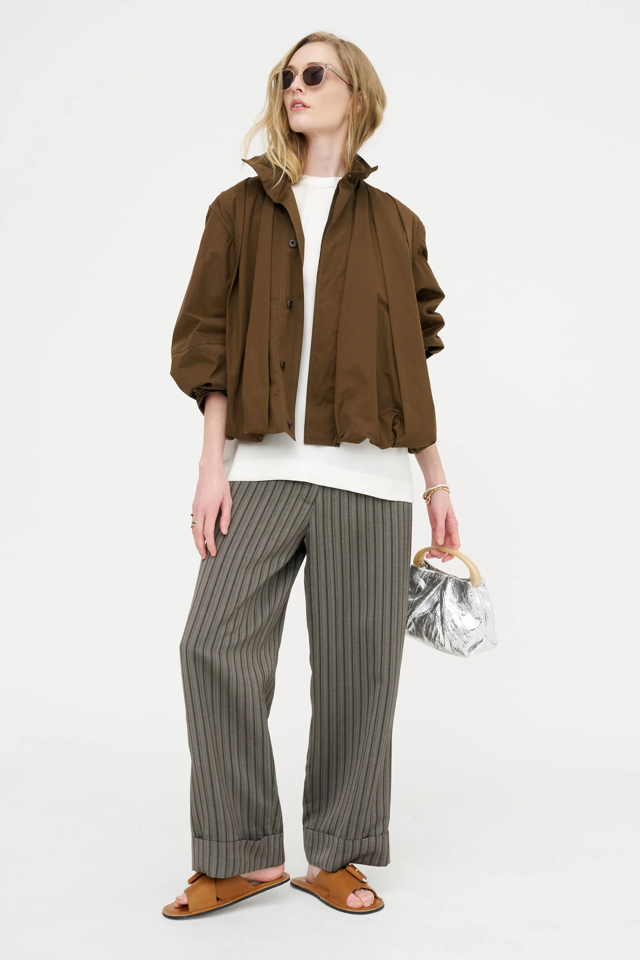 Wide Leg Trouser, Grey sold by Kick Pleat