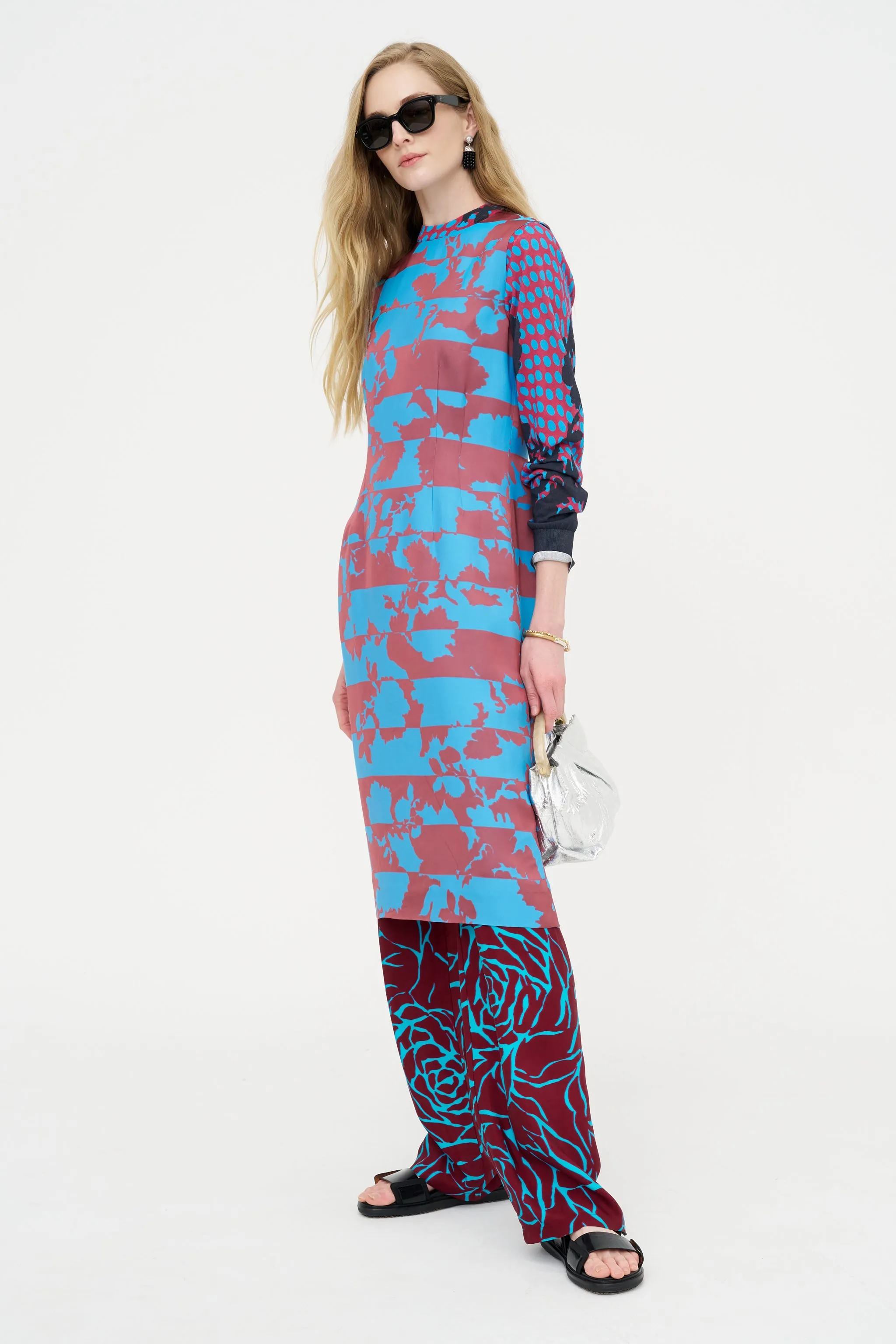 Printed Sheath Dress, Blue sold by Kick Pleat product image thumbnail 2