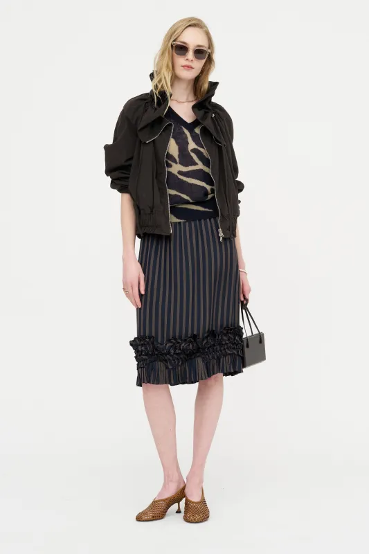 Printed Sweater Vest, Navy made by Dries Van Noten