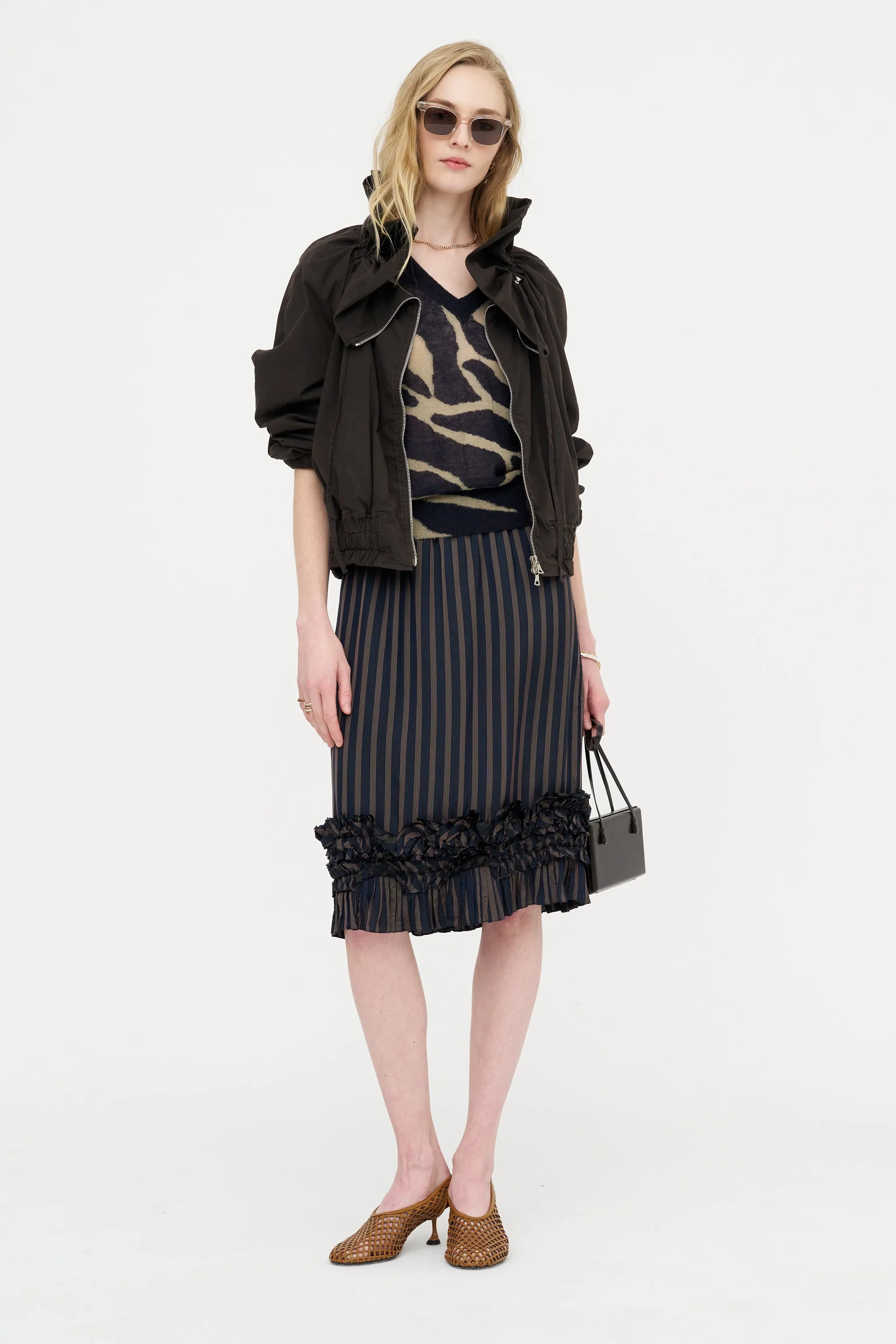 Printed Sweater Vest, Navy sold by Kick Pleat