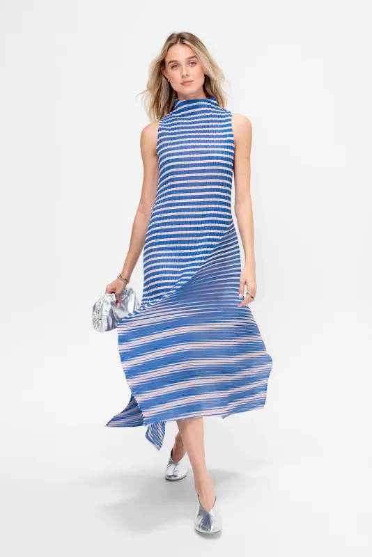 Generic Stripes - Machine Pleats, Blue-Hued made by Issey Miyake