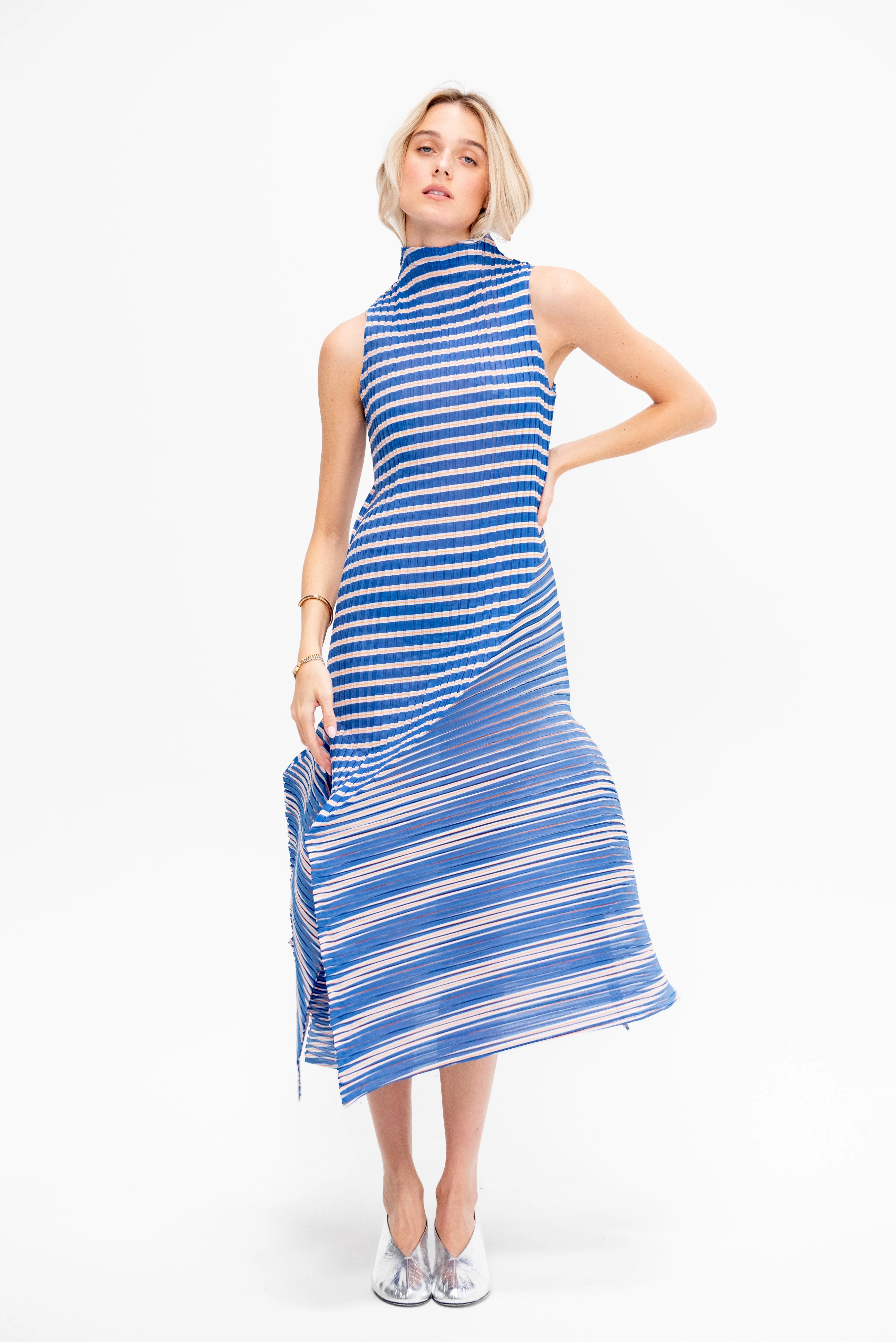 Generic Stripes - Machine Pleats, Blue-Hued sold by Kick Pleat product image thumbnail 5
