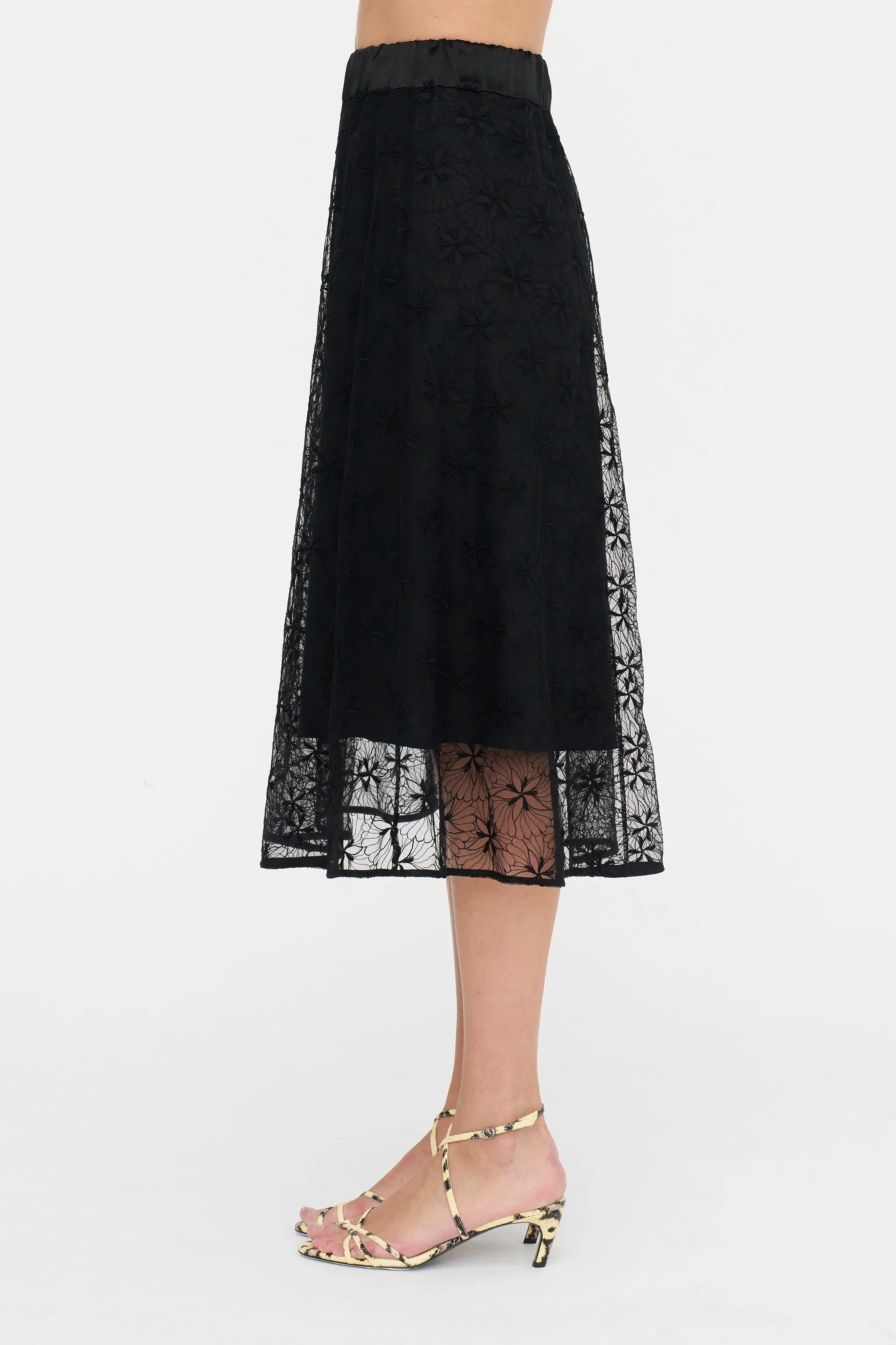 Circle Skirt, Black Lace sold by Kick Pleat product image thumbnail 4