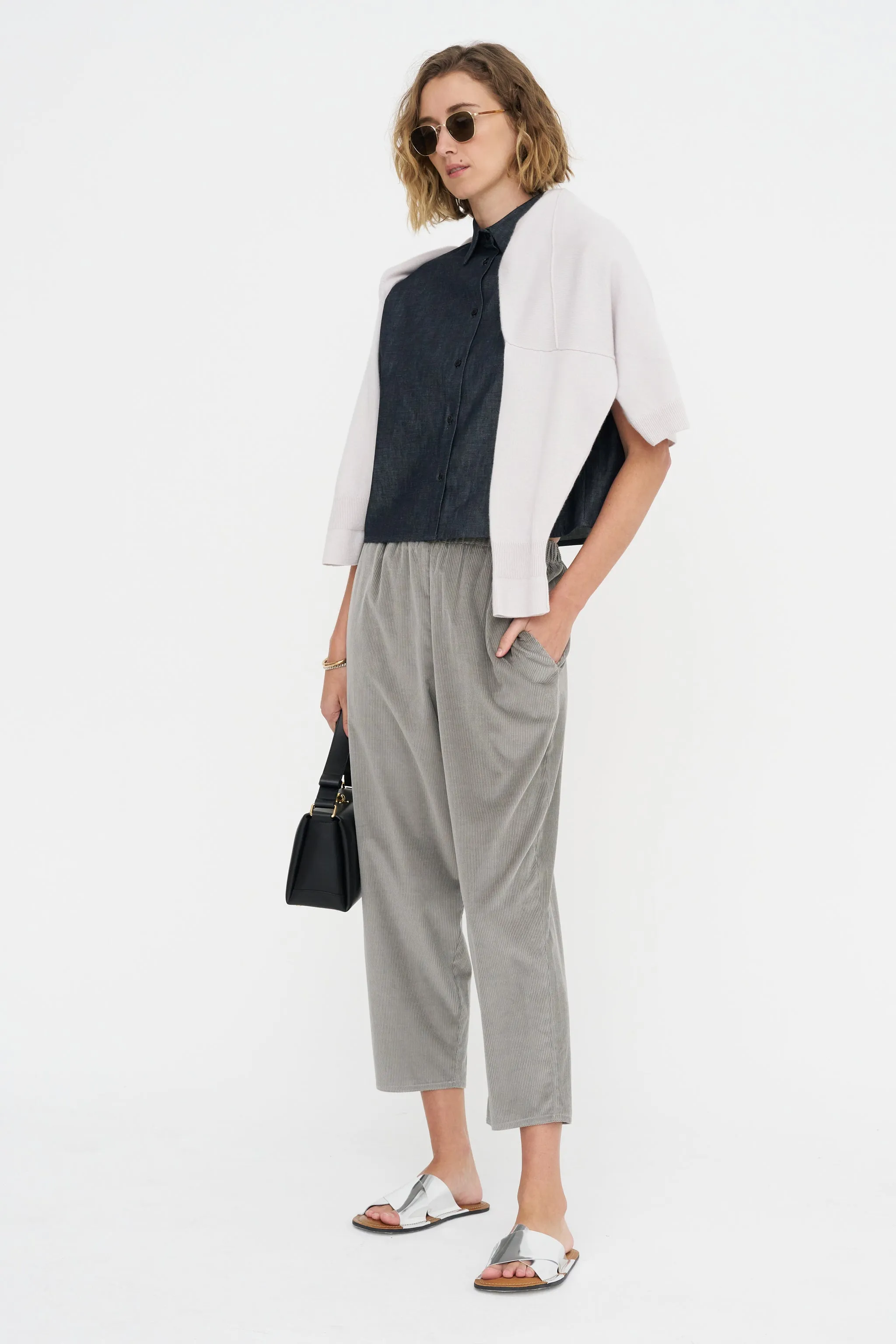 Crop Shirt - Denim, Indigo sold by Kick Pleat product image thumbnail 2