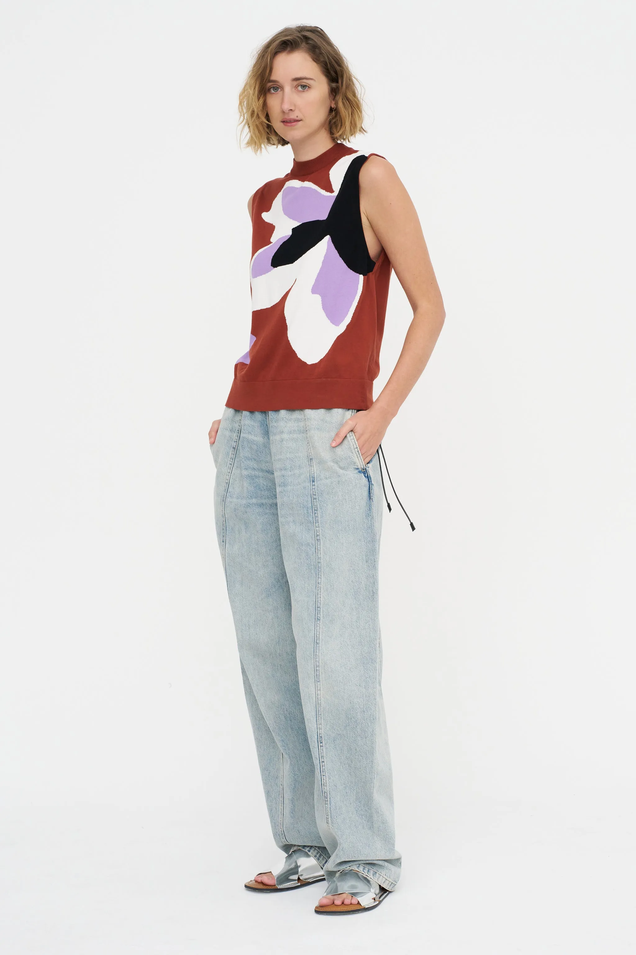 Inlay Vest, Flower sold by Kick Pleat product image thumbnail 5