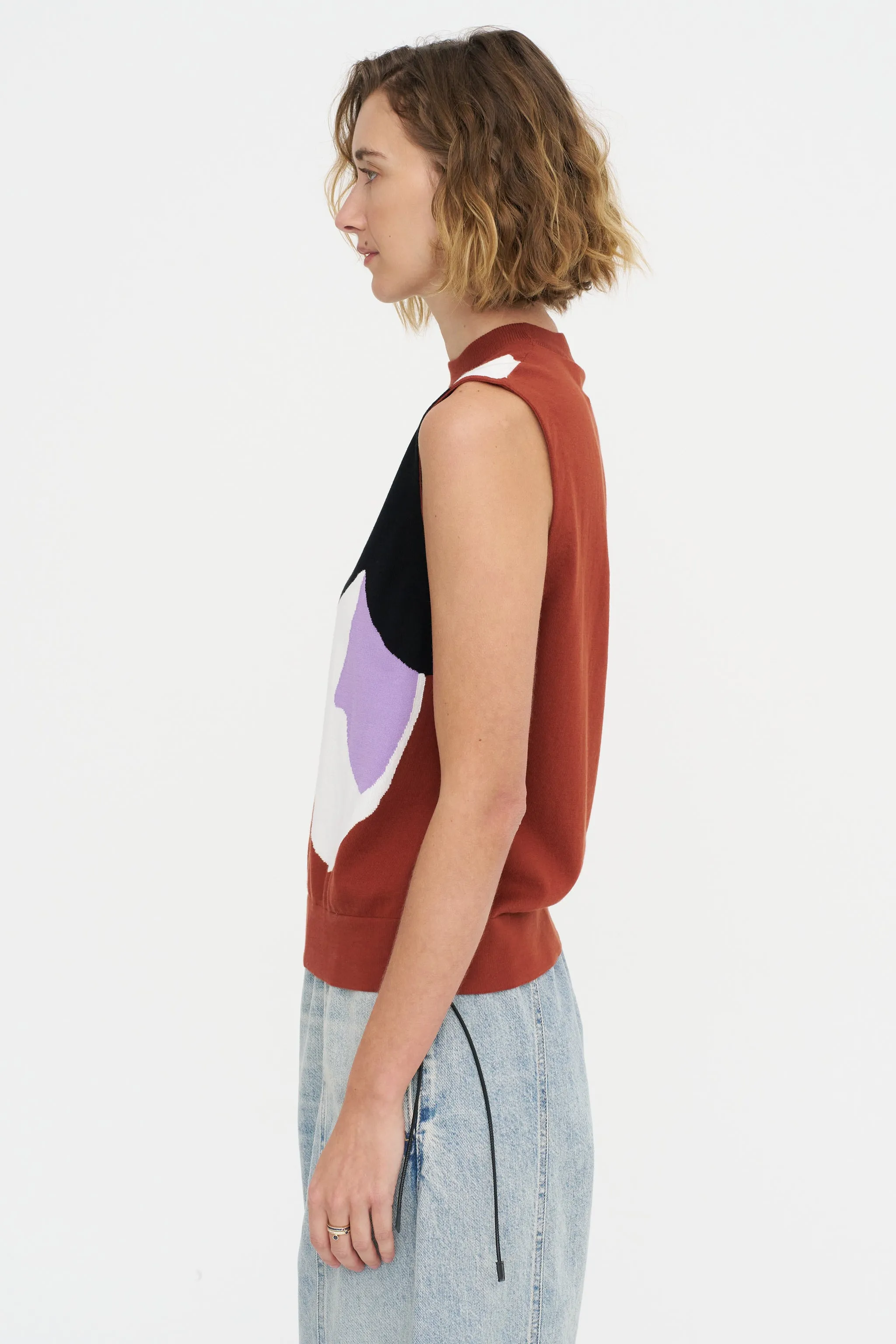 Inlay Vest, Flower sold by Kick Pleat product image thumbnail 3