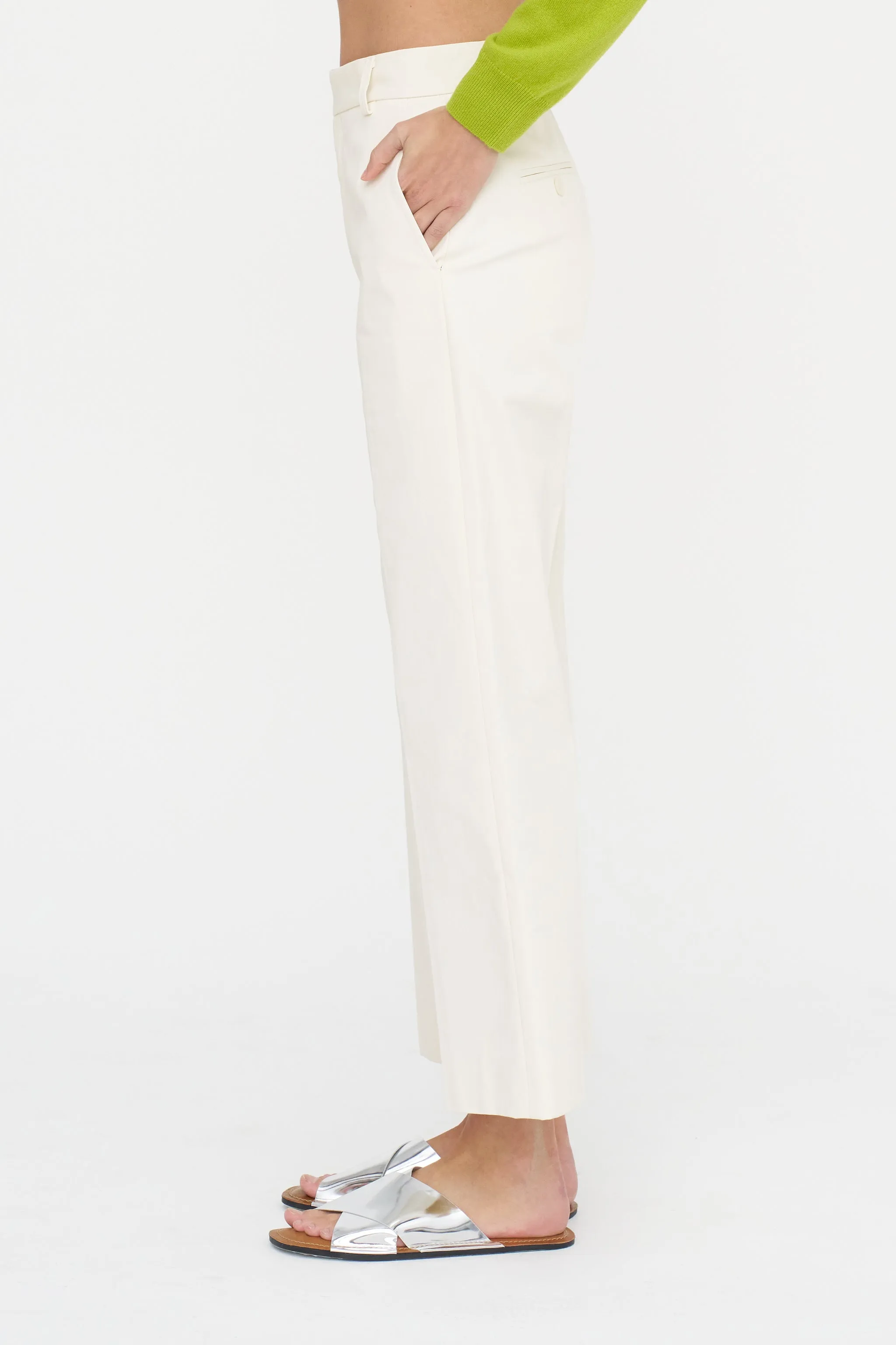 Wide Leg Trousers, Butter sold by Kick Pleat product image thumbnail 3