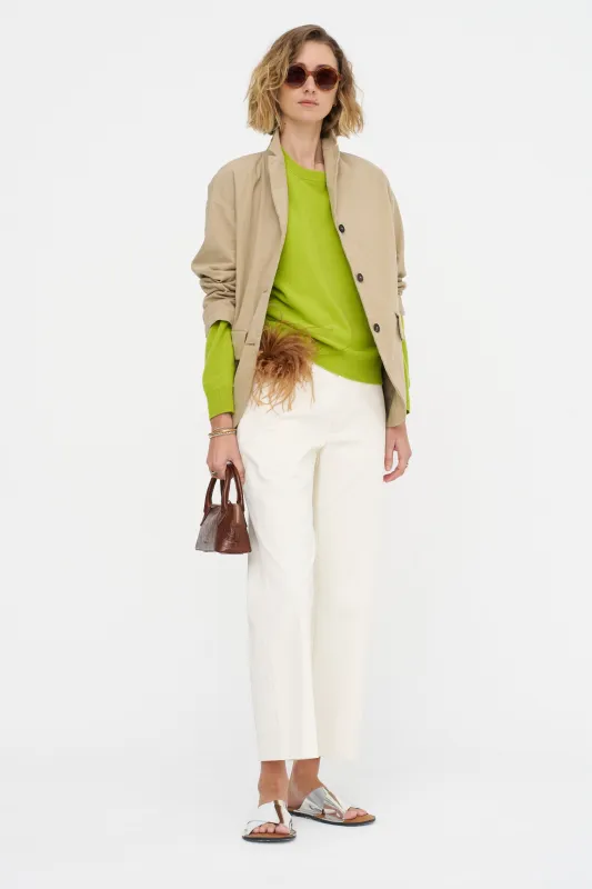 Wide Leg Trousers, Butter sold by Kick Pleat