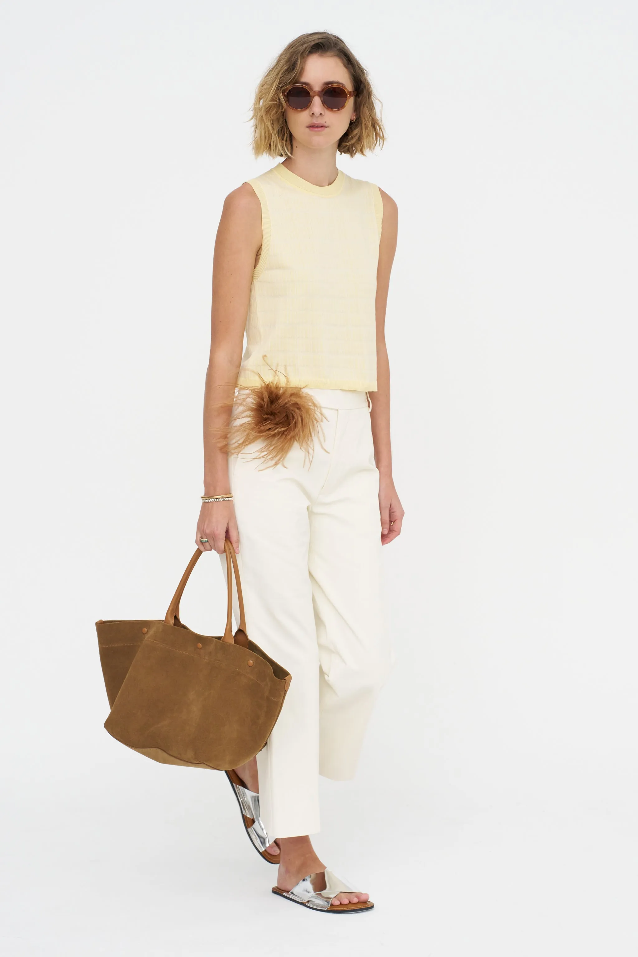 Bicolor Jacquard Gilet, Light Yellow sold by Kick Pleat product image thumbnail 5