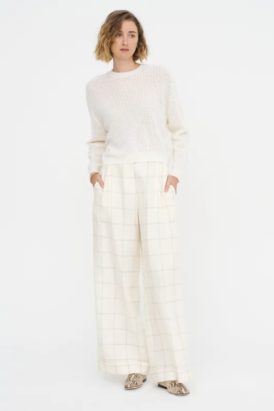 Waffle-Knit Sweater, Birch sold by Kick Pleat