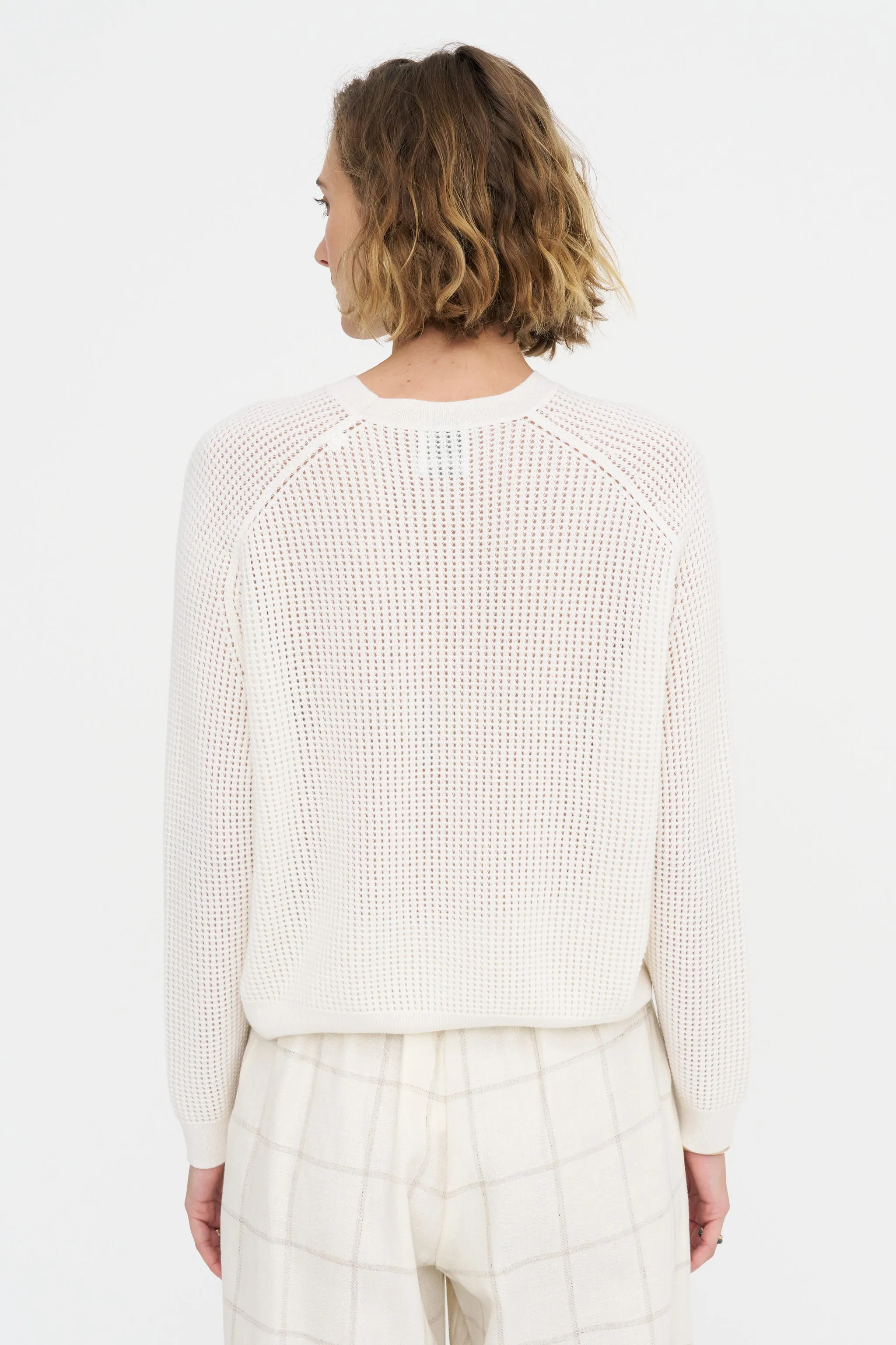 Waffle-Knit Sweater, Birch sold by Kick Pleat product image thumbnail 4