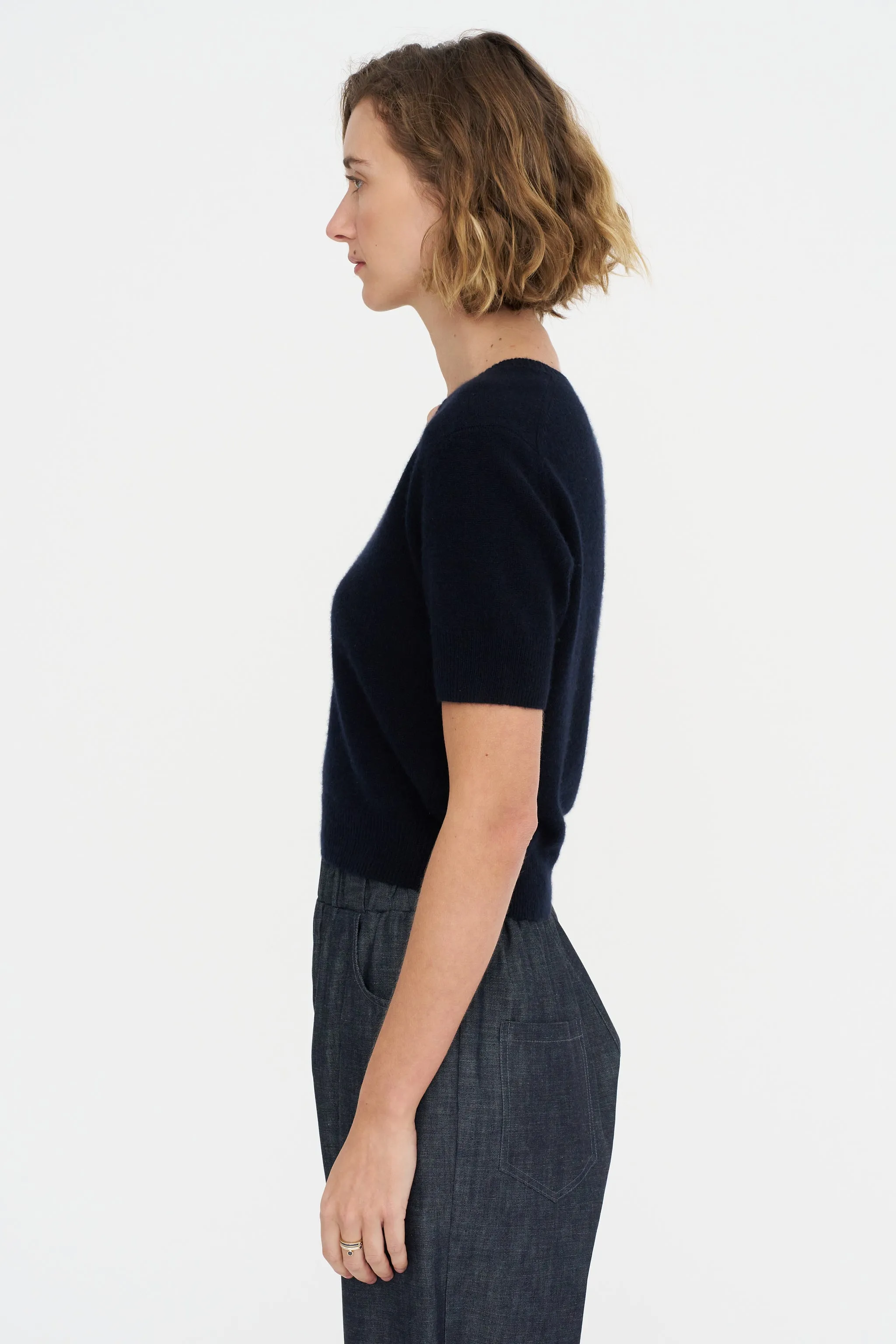 V-Neck Sweater, Deep Night sold by Kick Pleat product image thumbnail 4