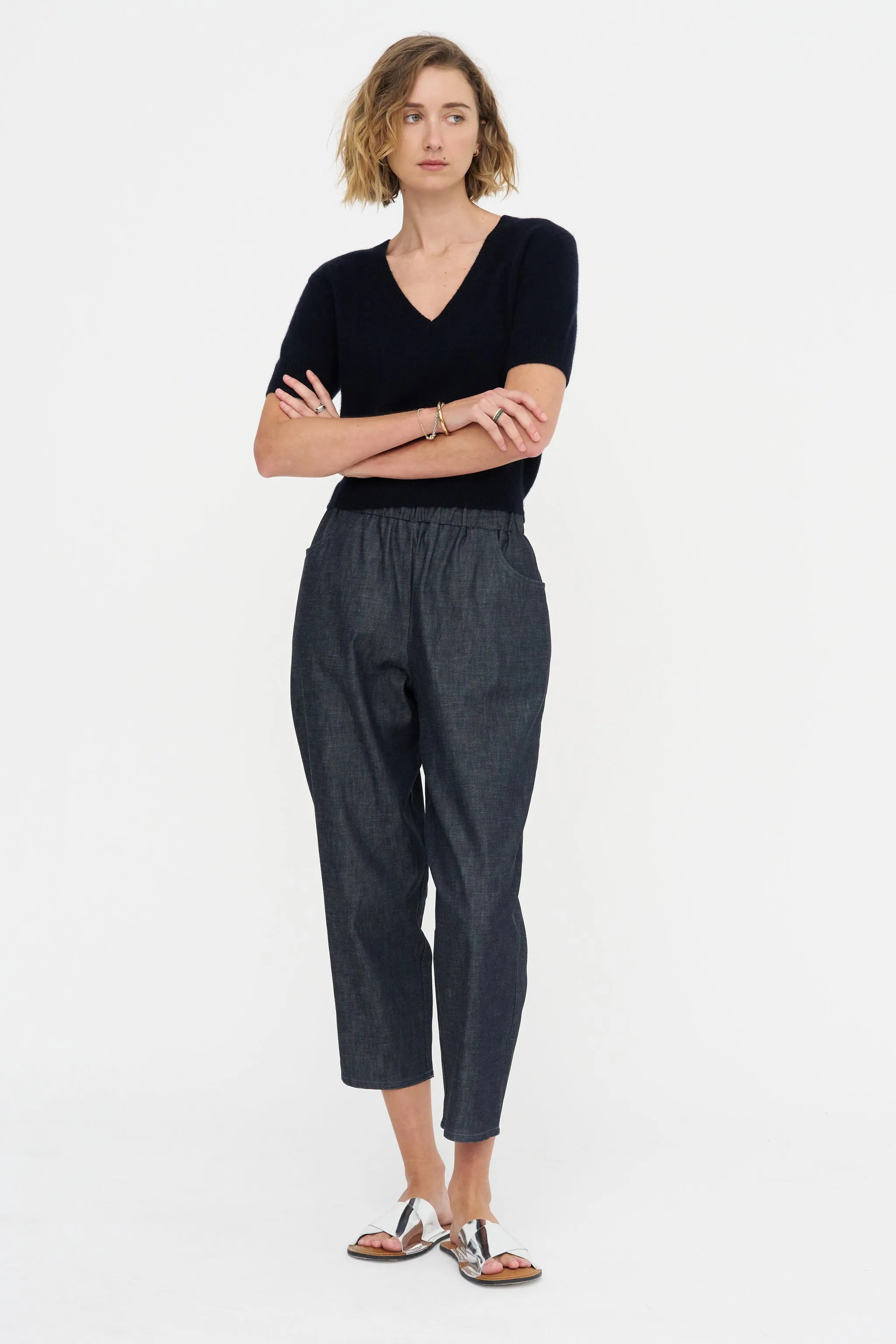 V-Neck Sweater, Deep Night sold by Kick Pleat product image thumbnail 2