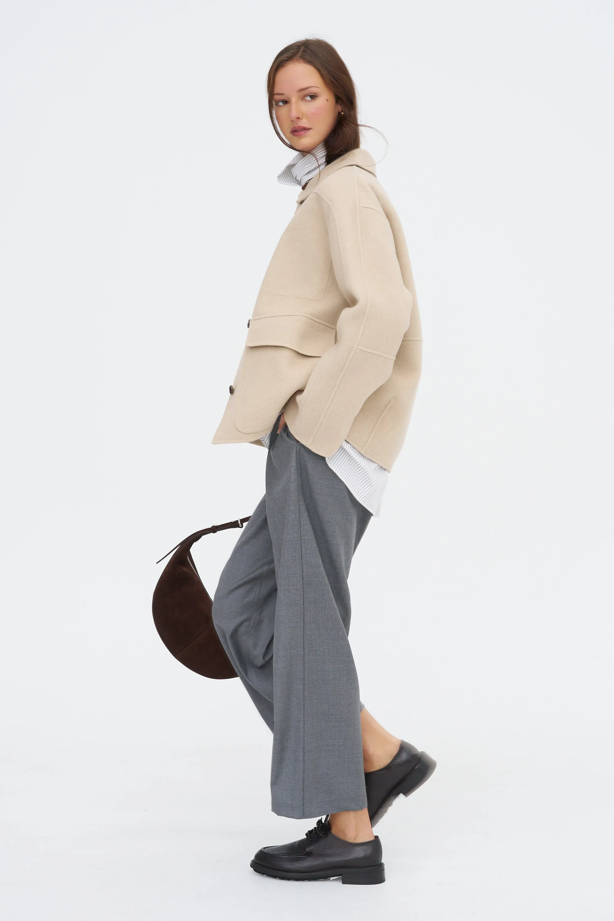 Monro Jacket, Stone sold by Kick Pleat product image thumbnail 5