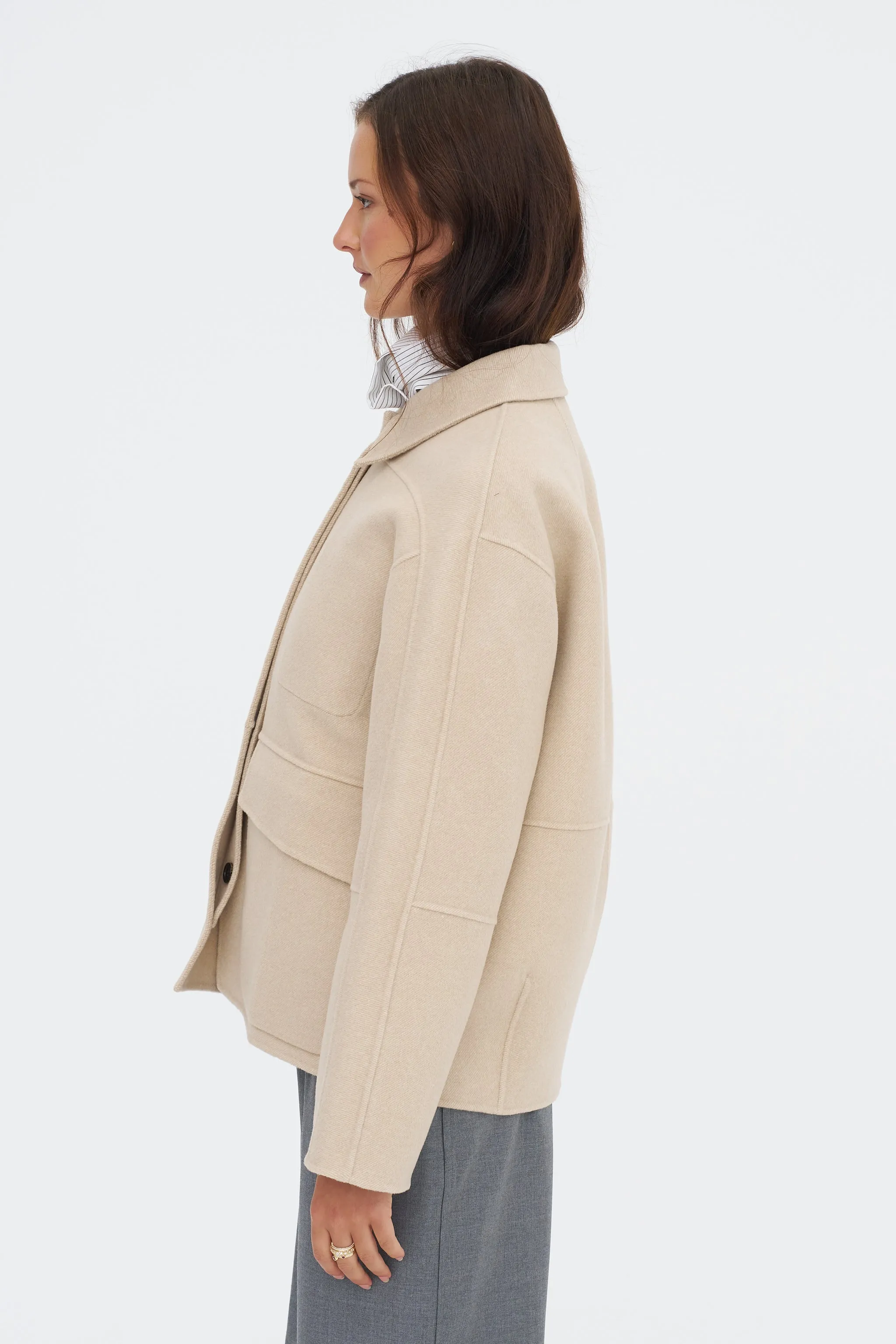Monro Jacket, Stone sold by Kick Pleat product image thumbnail 3