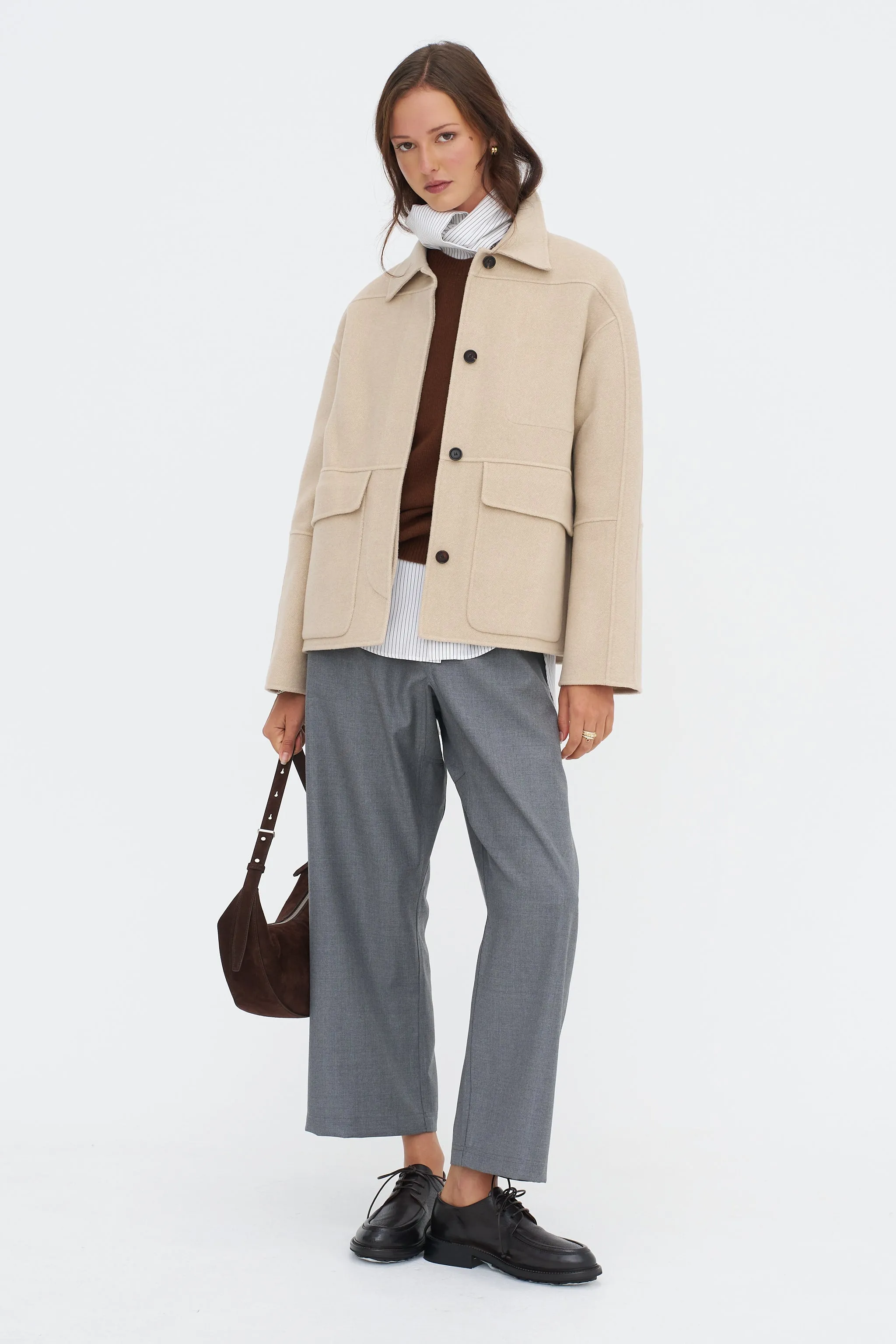 Monro Jacket, Stone sold by Kick Pleat