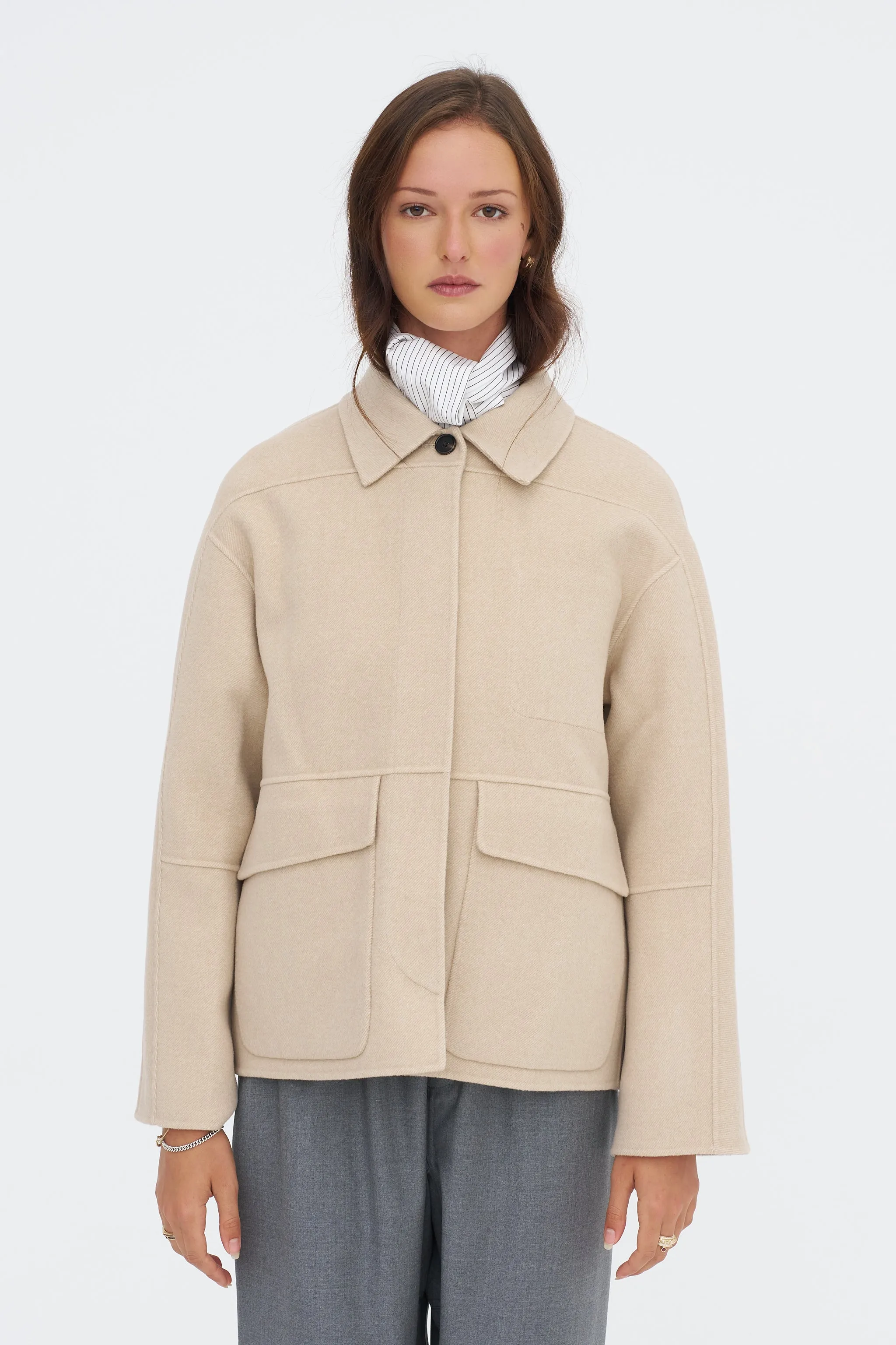 Monro Jacket, Stone sold by Kick Pleat product image thumbnail 2