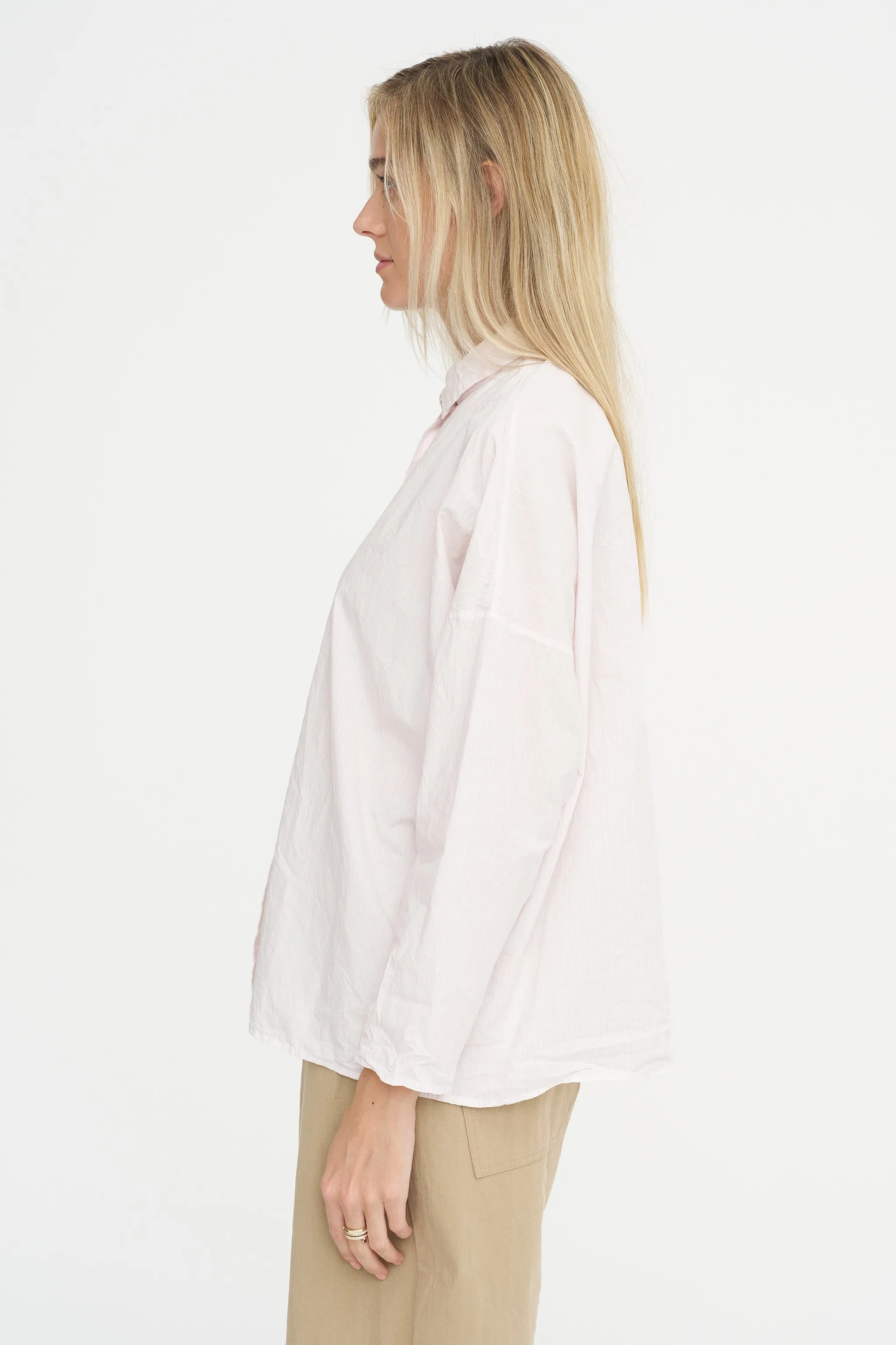 Tina Shirt, Pink Stripe sold by Kick Pleat product image thumbnail 4