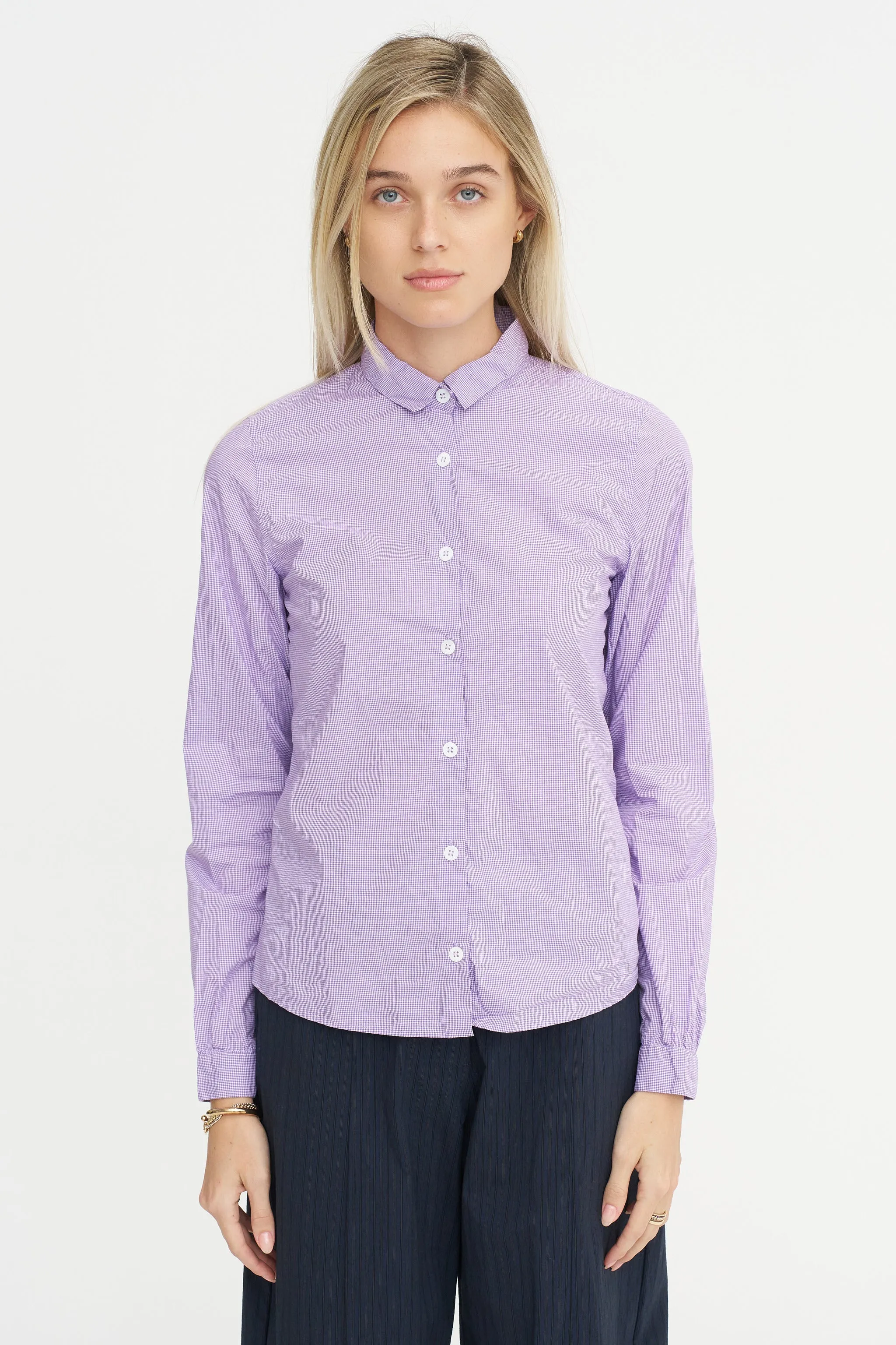 Tyrol Shirt, Purple Check sold by Kick Pleat product image thumbnail 2