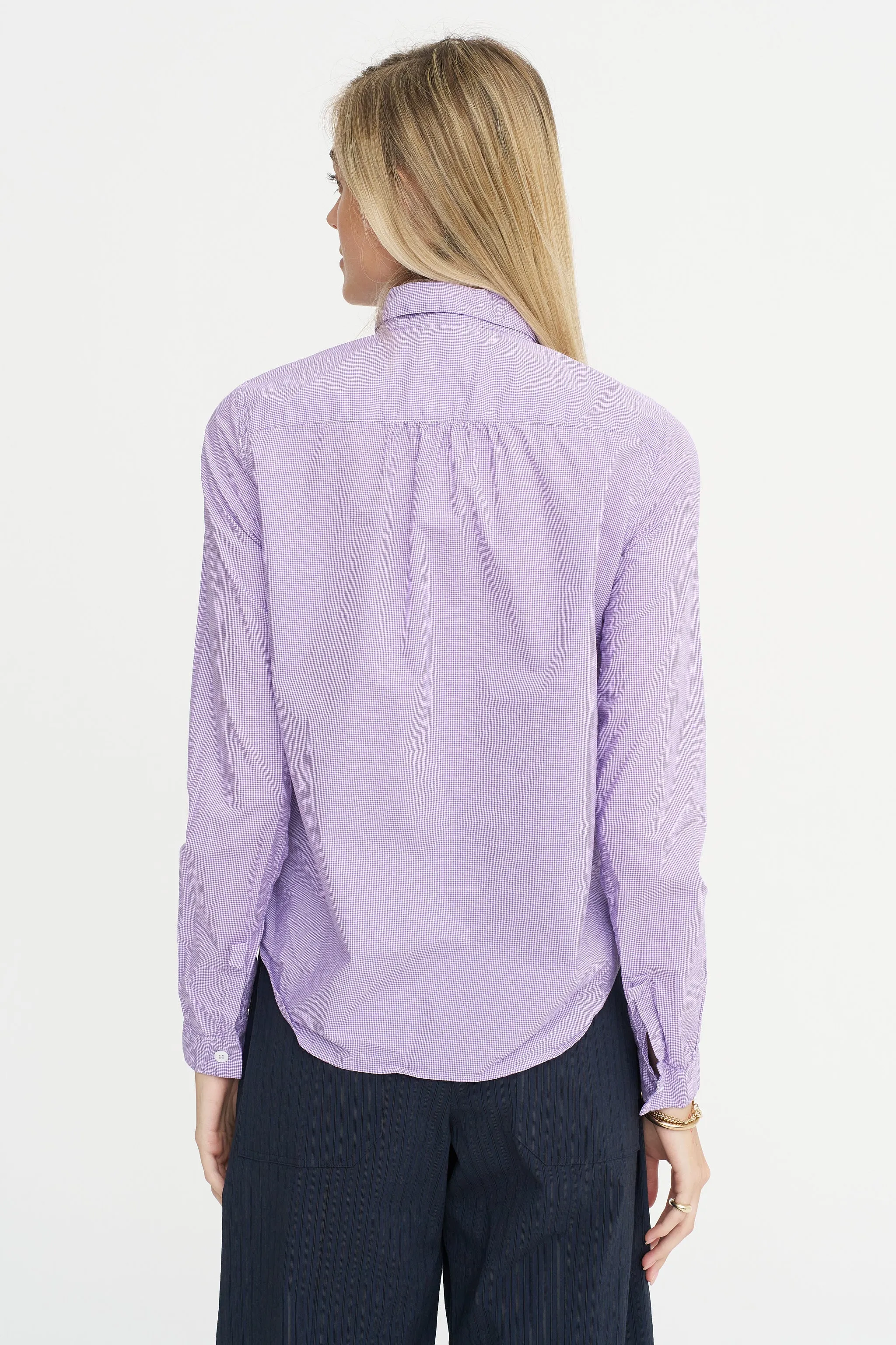 Tyrol Shirt, Purple Check sold by Kick Pleat product image thumbnail 4