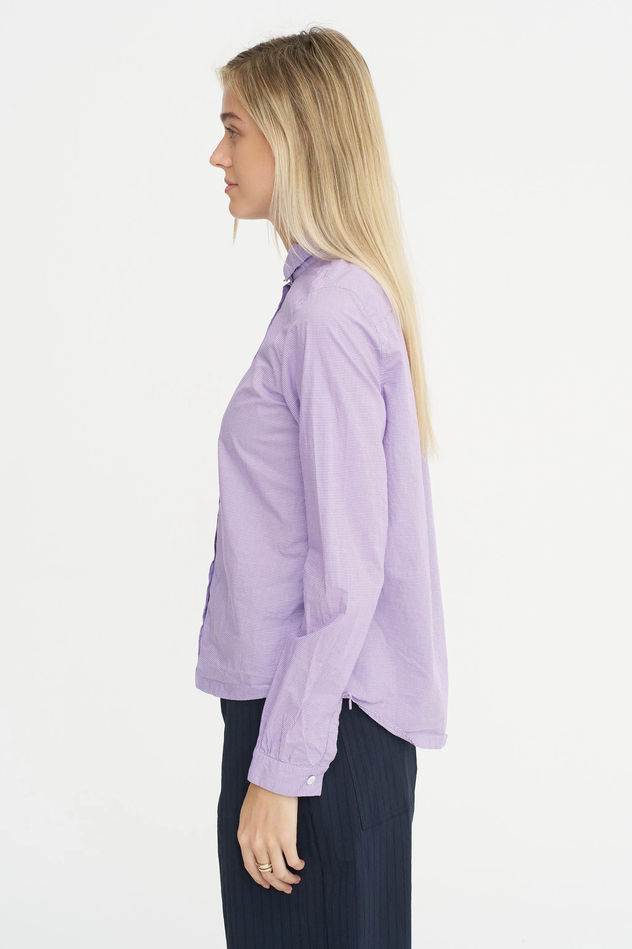 Tyrol Shirt, Purple Check sold by Kick Pleat product image thumbnail 3