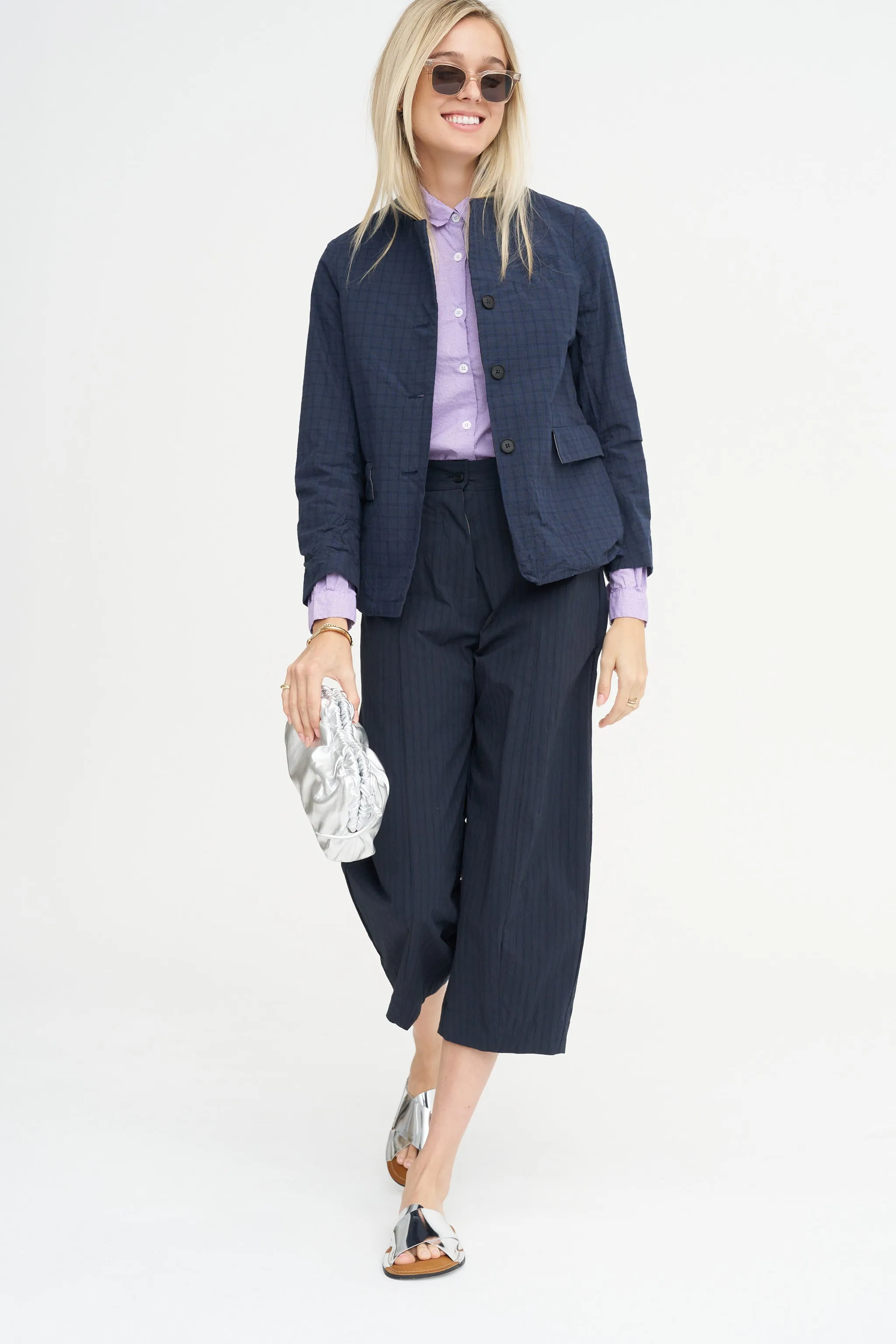 Tyrol Shirt, Purple Check sold by Kick Pleat product image thumbnail 5