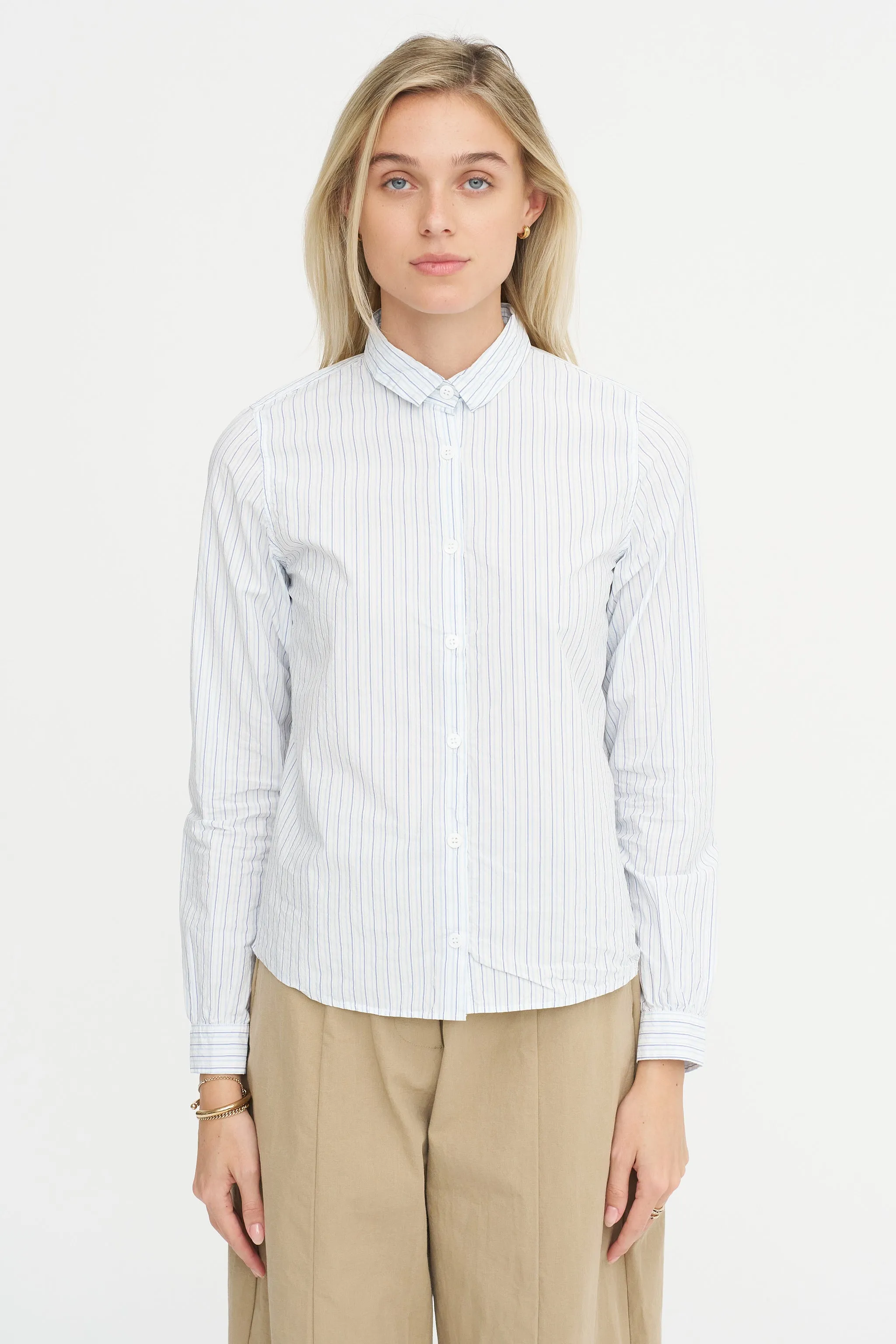 Tyrol Shirt, Blue Stripe sold by Kick Pleat product image thumbnail 3