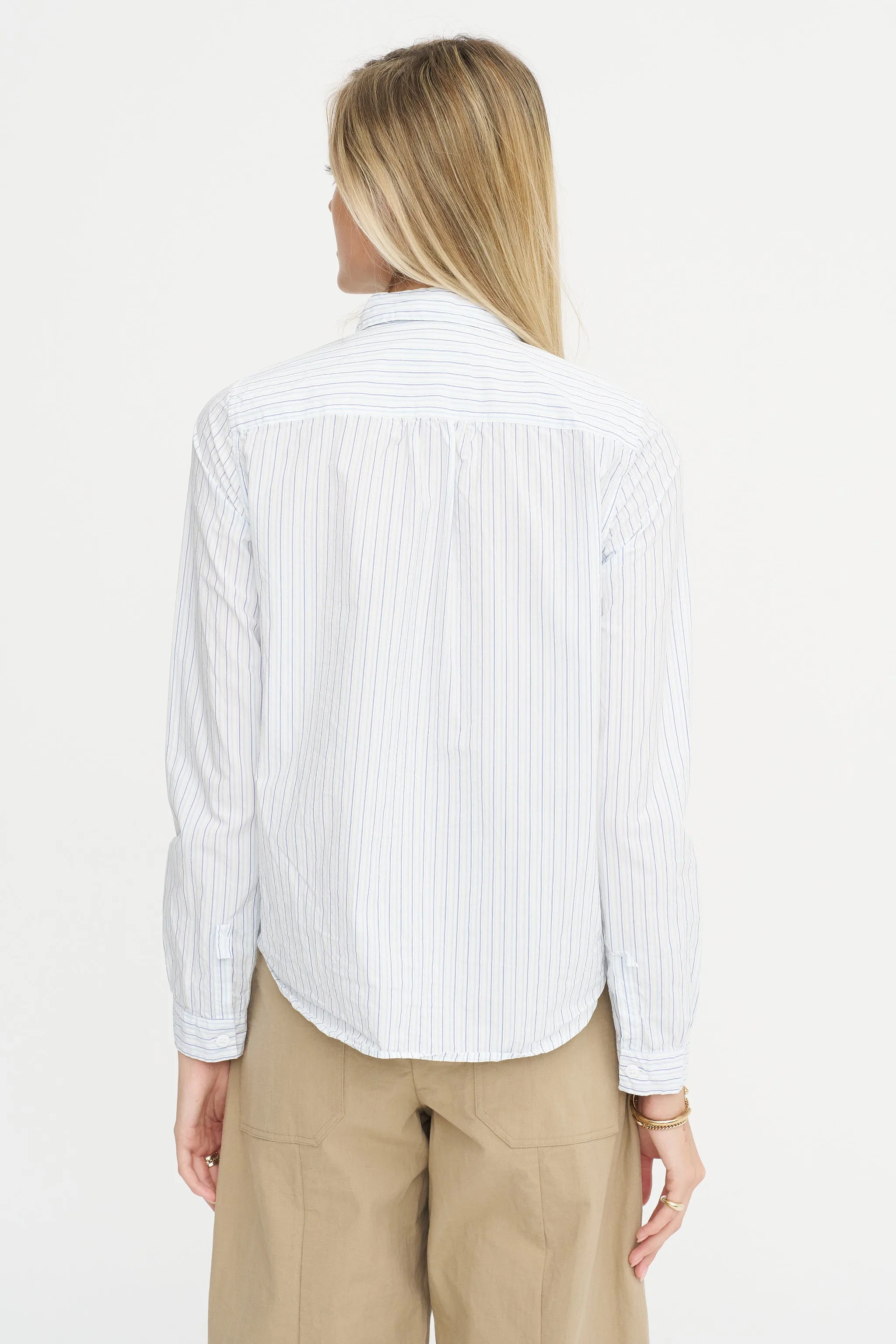 Tyrol Shirt, Blue Stripe sold by Kick Pleat product image thumbnail 5