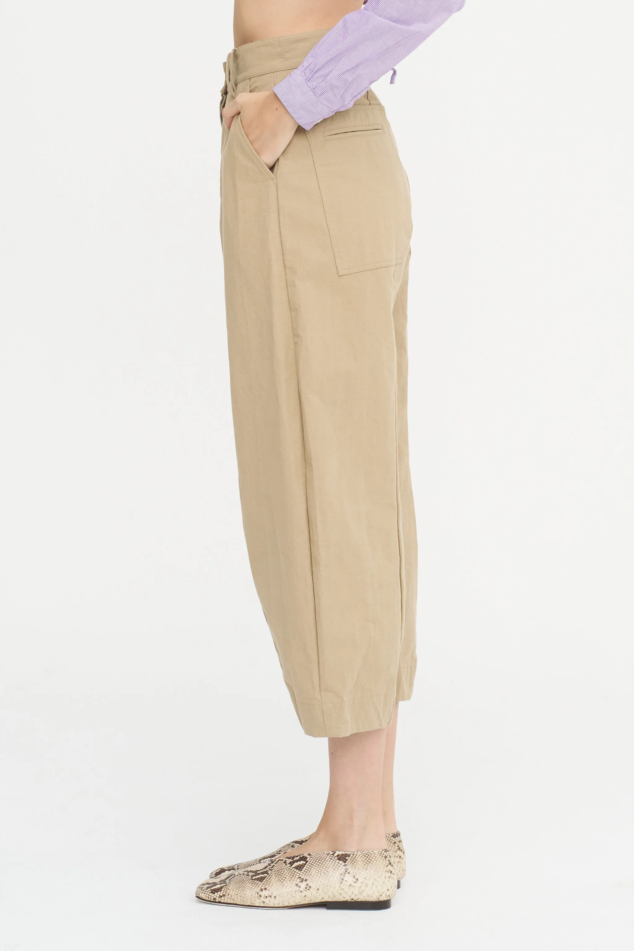 Sandra Pants, Cream sold by Kick Pleat product image thumbnail 3