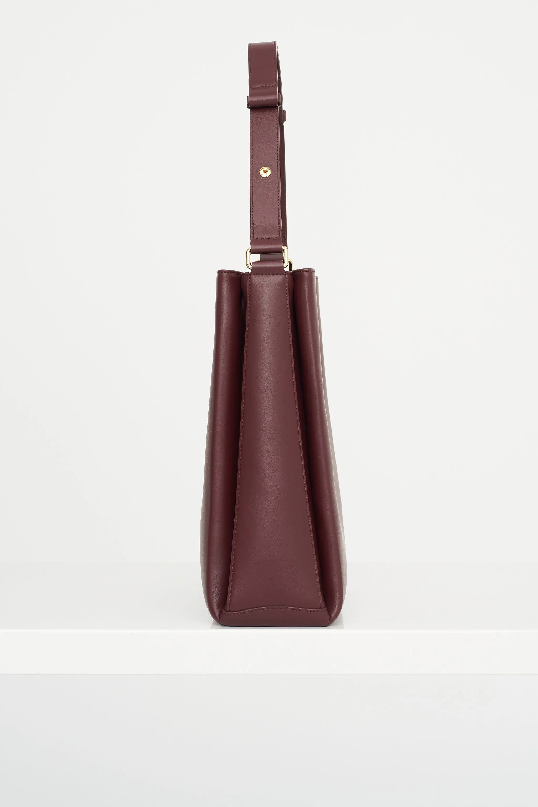 Folded Tote Bag, Burgundy sold by Kick Pleat product image thumbnail 2