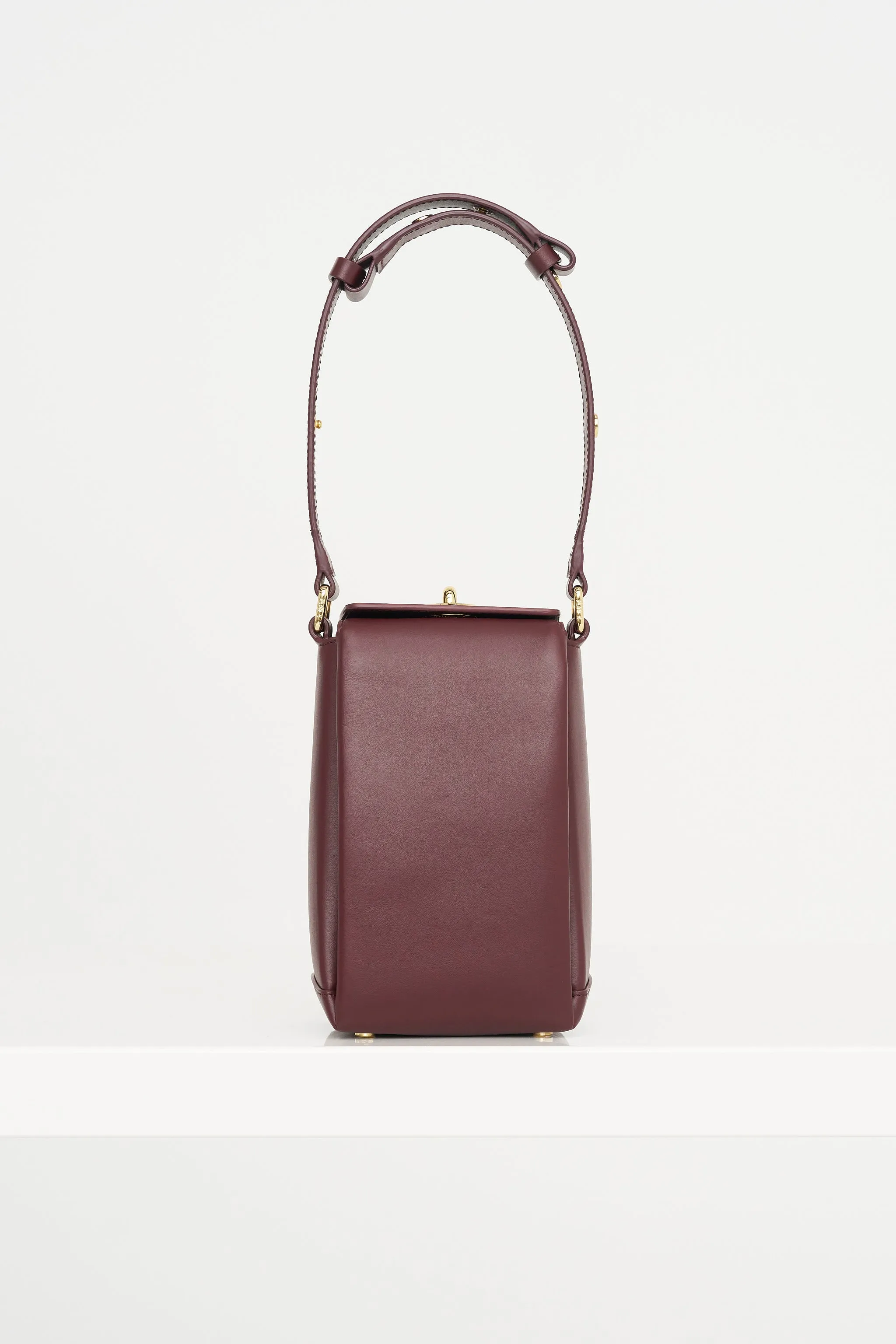 Folded Camera Bag, Burgundy sold by Kick Pleat
