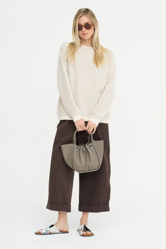 Fine Terry Crewneck, Raw White sold by Kick Pleat