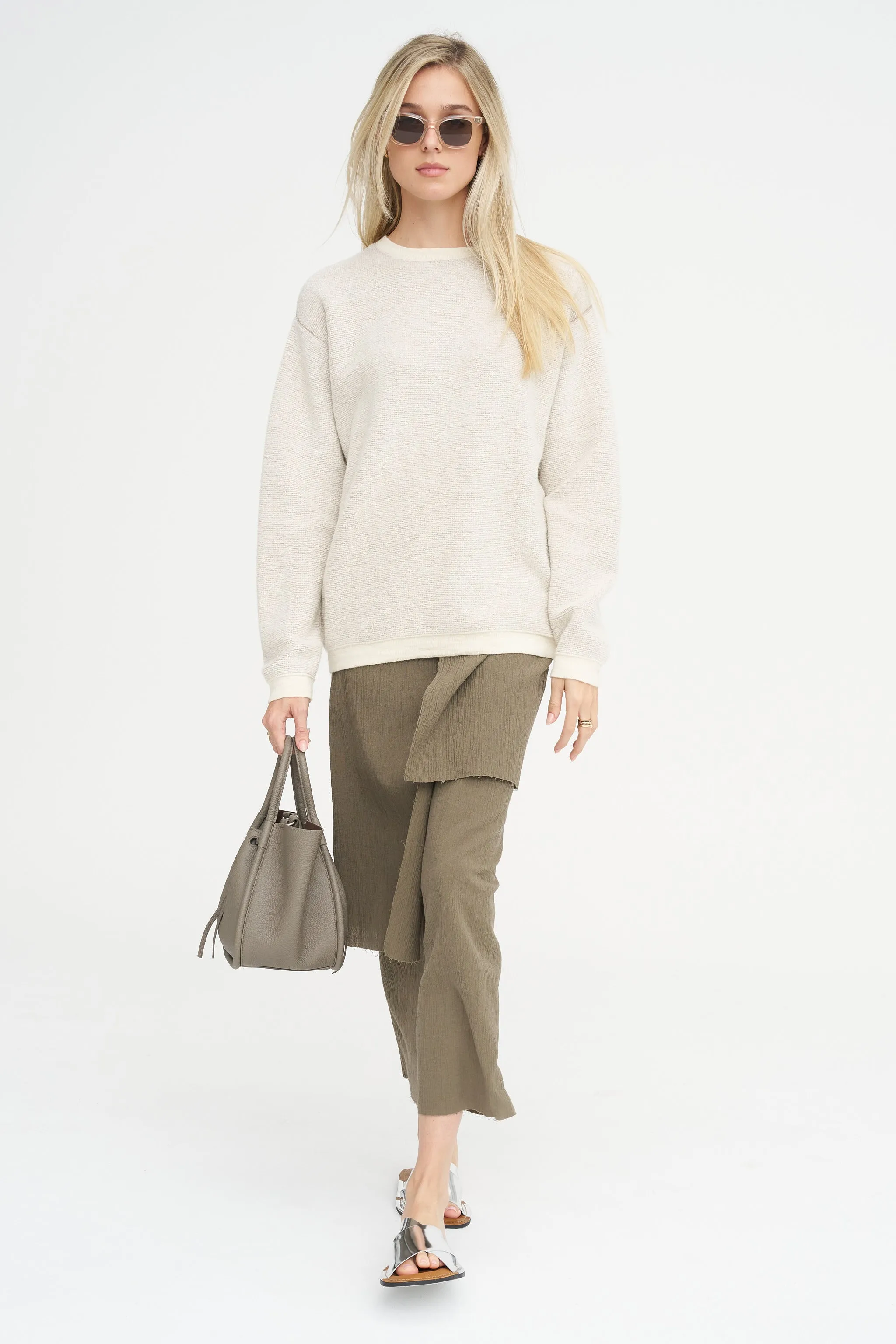 Raw Layer Skirt, Clay sold by Kick Pleat