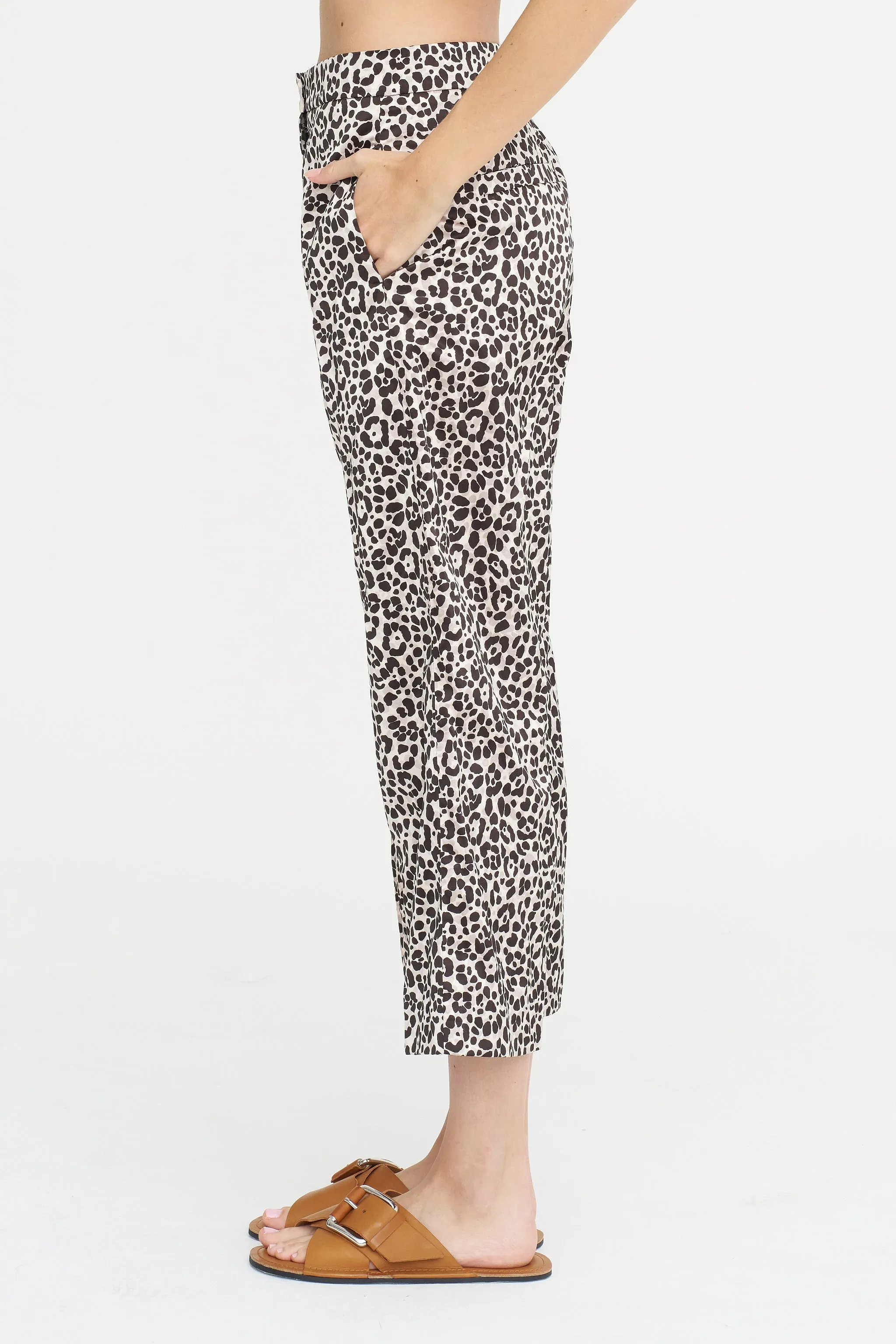 Cropped Cheetah Pants, Café Noir sold by Kick Pleat product image thumbnail 4