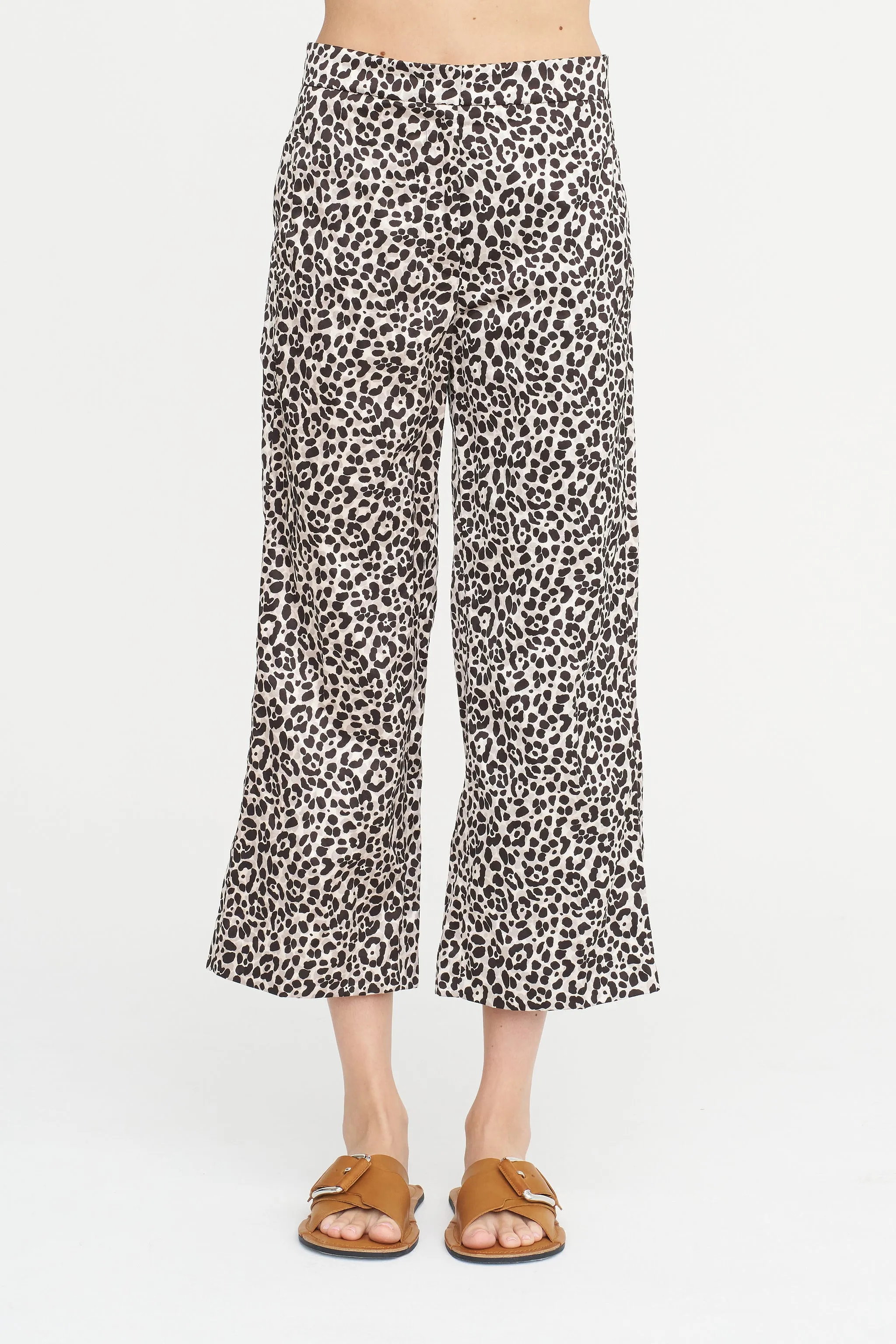 Cropped Cheetah Pants, Café Noir sold by Kick Pleat product image thumbnail 3